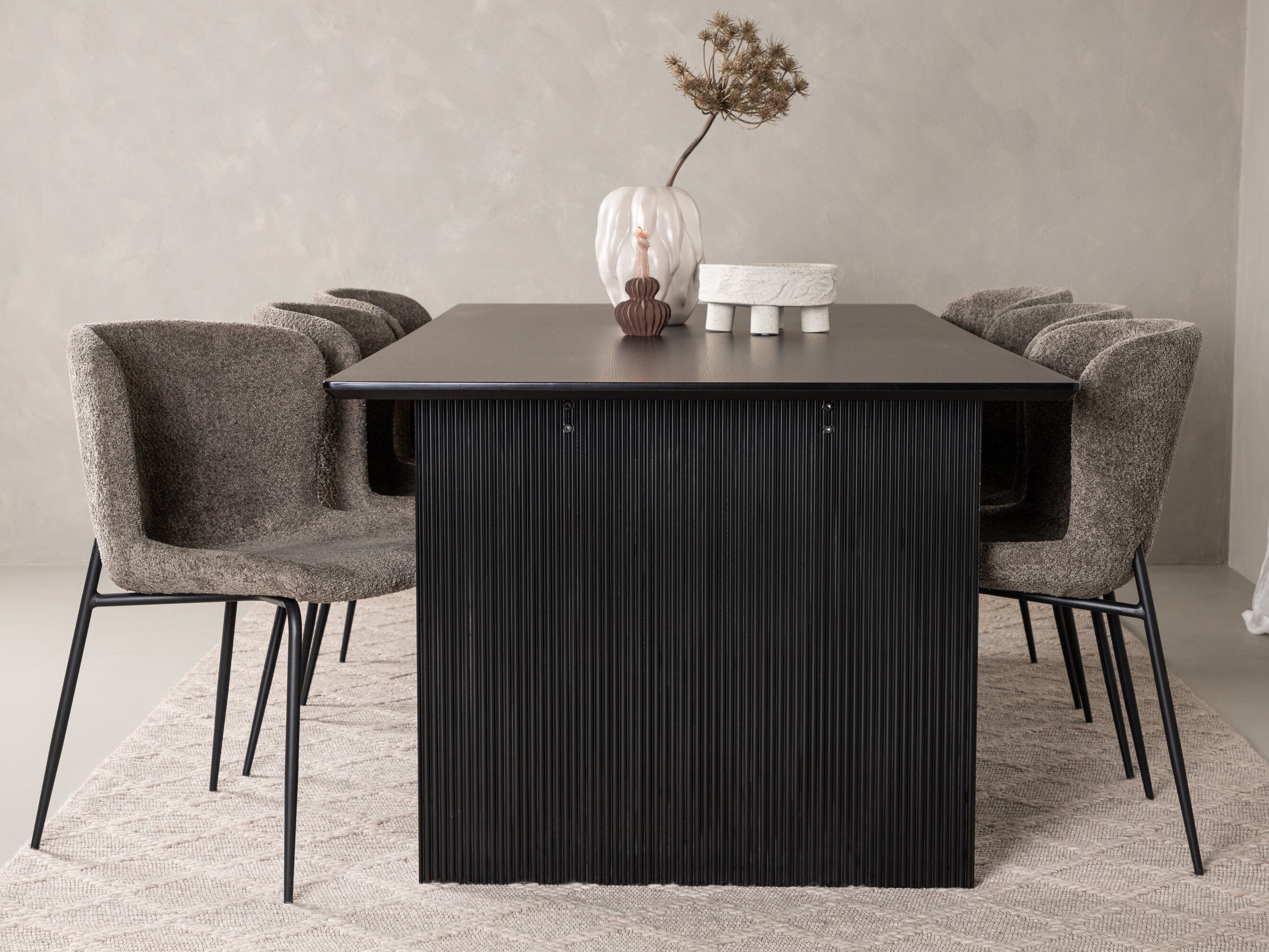 Маса и столове за трапезария Dallas 5066 (Кафяв)