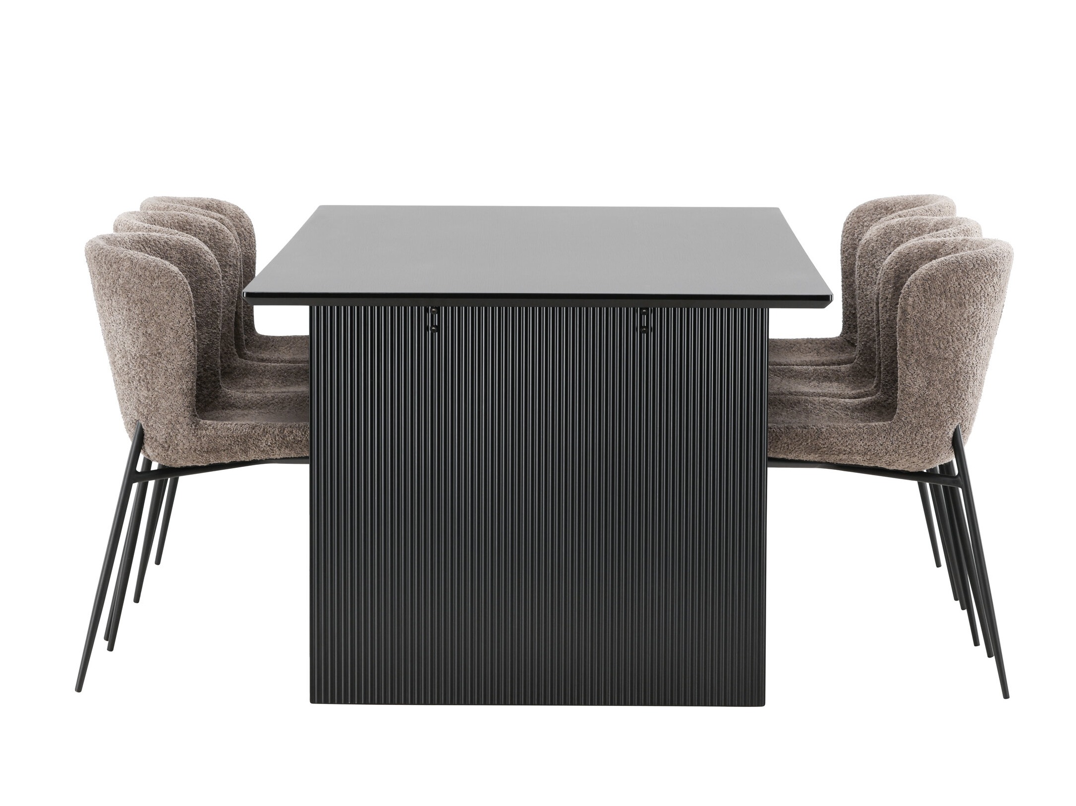 Маса и столове за трапезария Dallas 5066 (Кафяв)