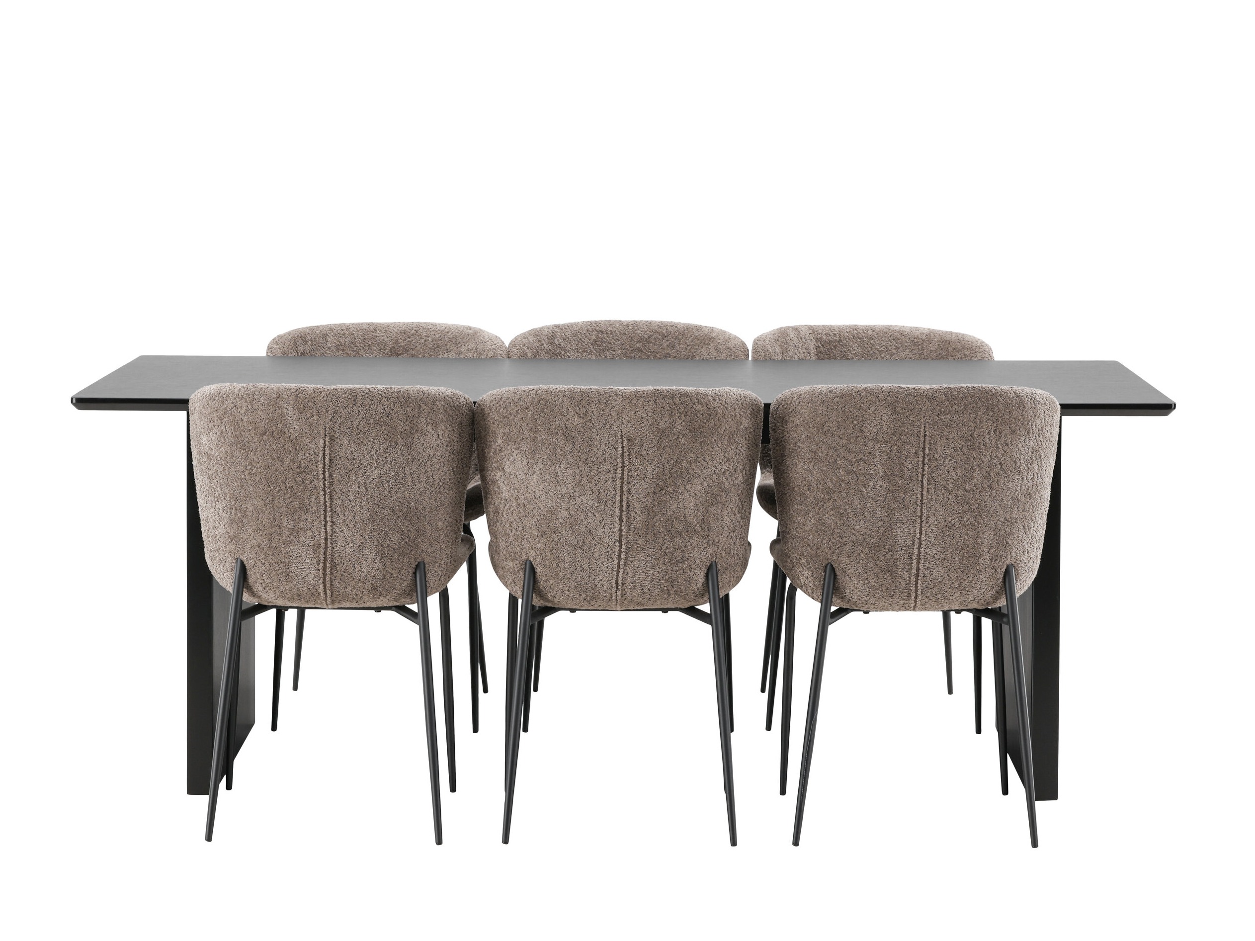 Маса и столове за трапезария Dallas 5066 (Кафяв)