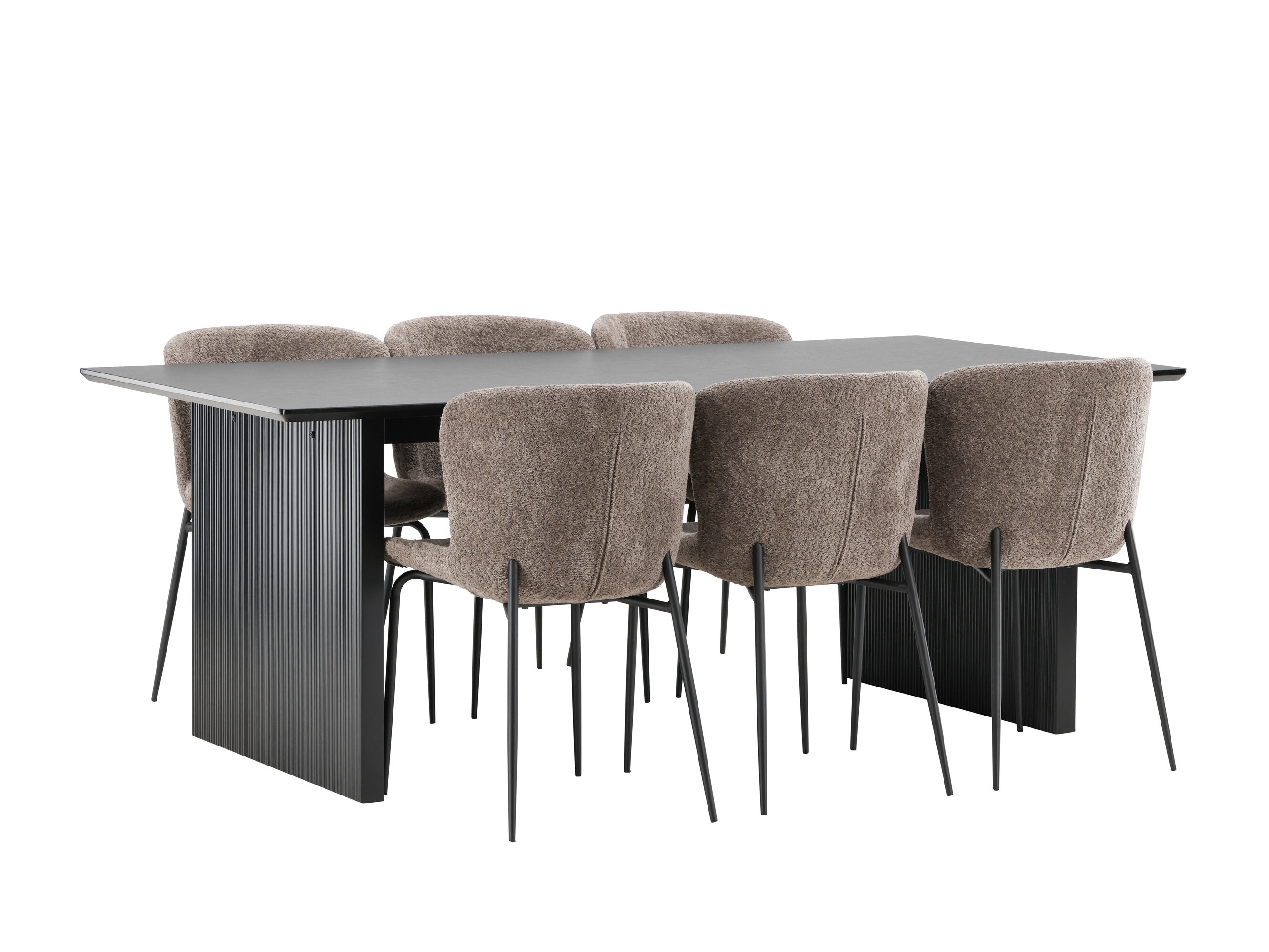 Маса и столове за трапезария Dallas 5066 (Кафяв)