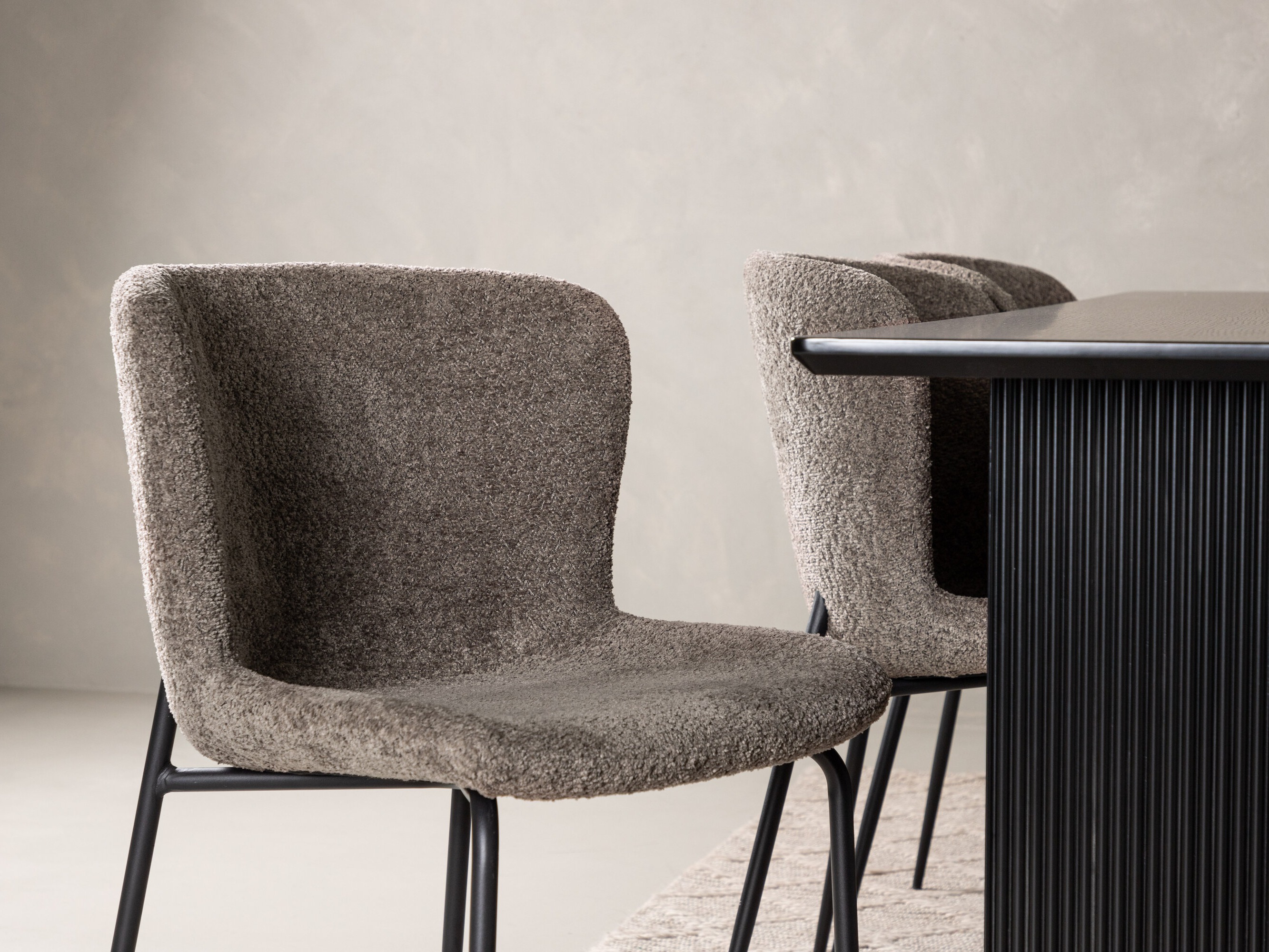 Маса и столове за трапезария Dallas 5066 (Кафяв)