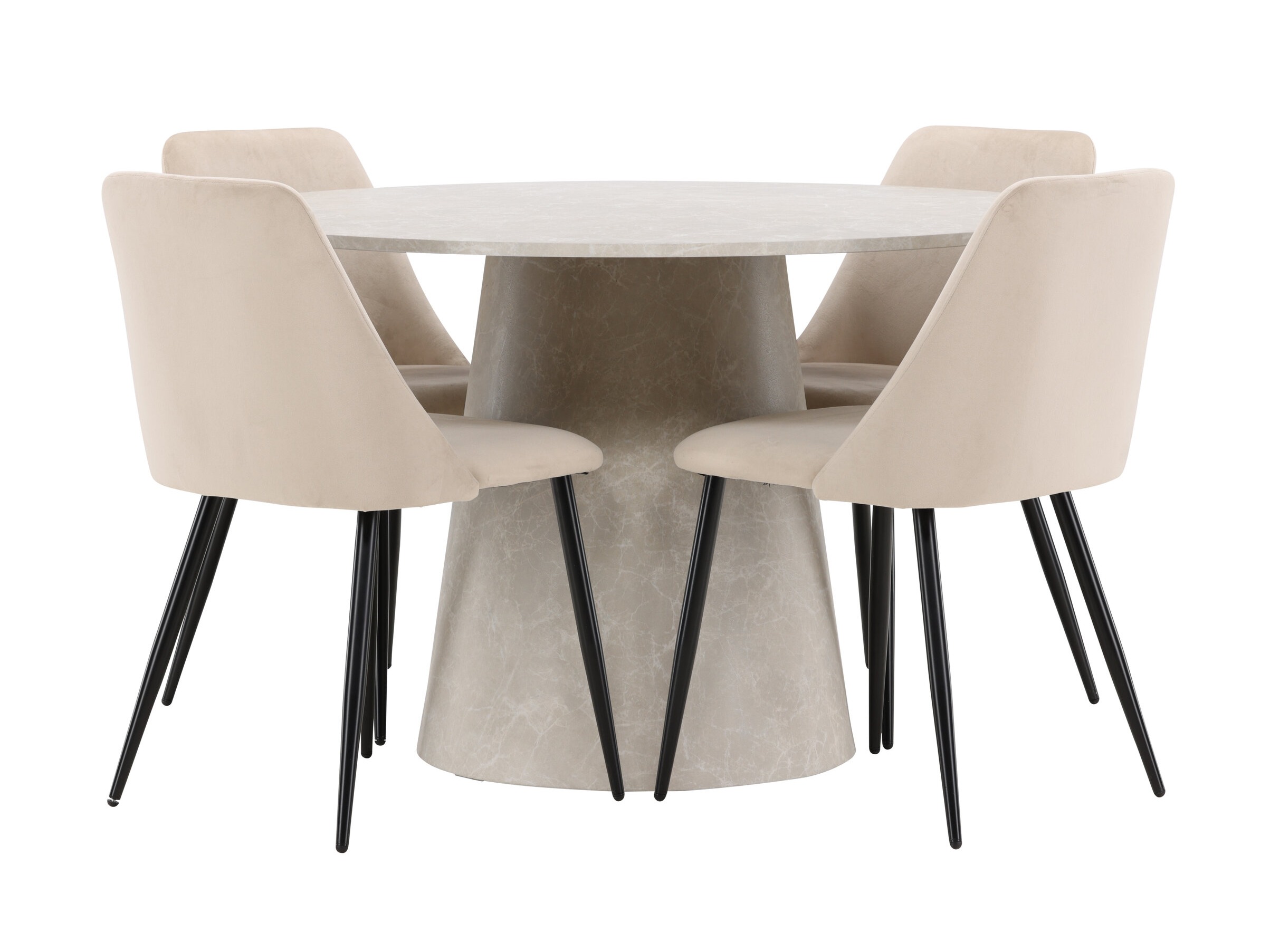 Маса и столове за трапезария Dallas 5069 (Светлокафяво)