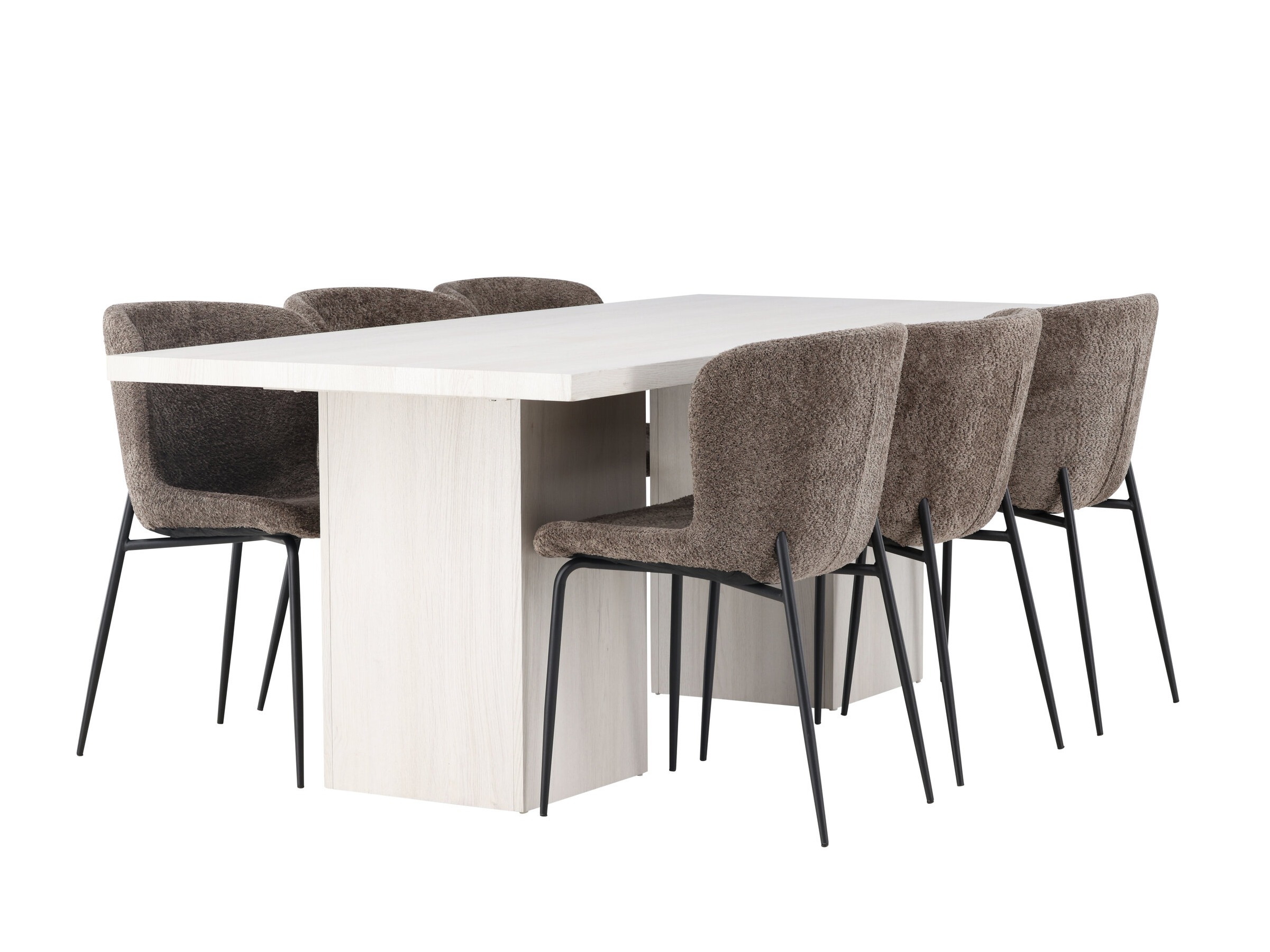 Маса и столове за трапезария Dallas 5080 (Кафяв)