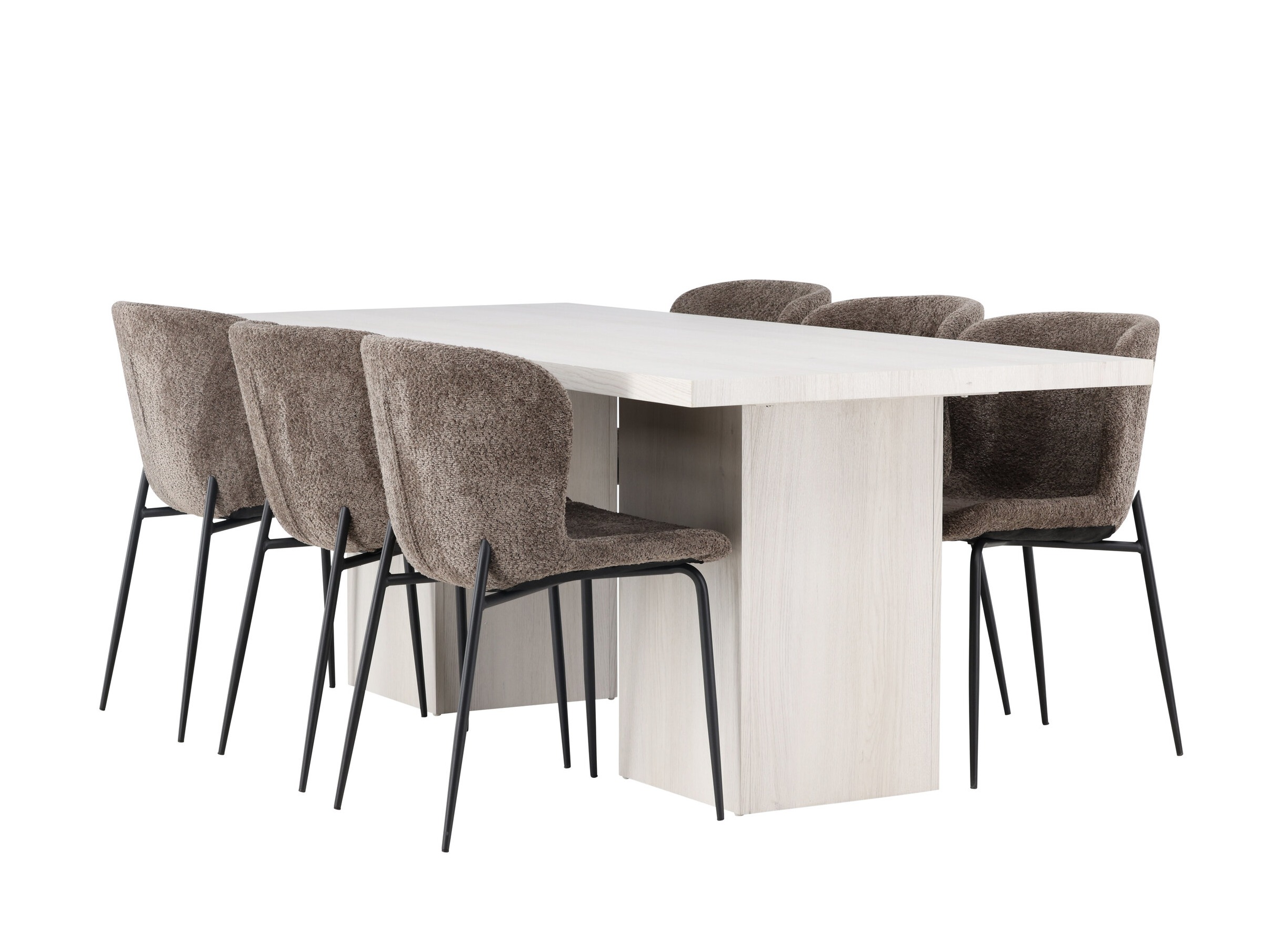 Маса и столове за трапезария Dallas 5080 (Кафяв)