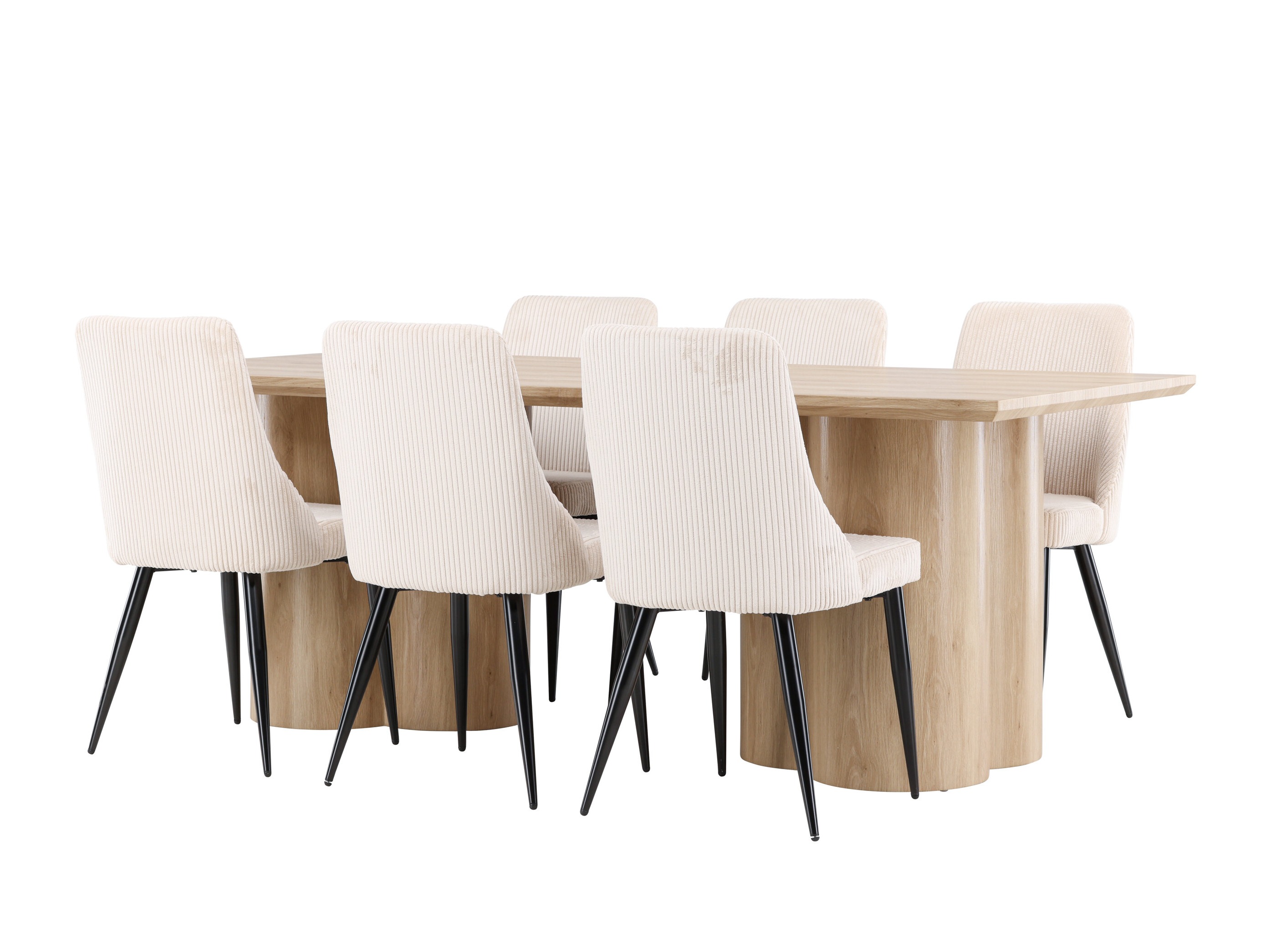 Маса и столове за трапезария Dallas 5179 (Ярък дърво)