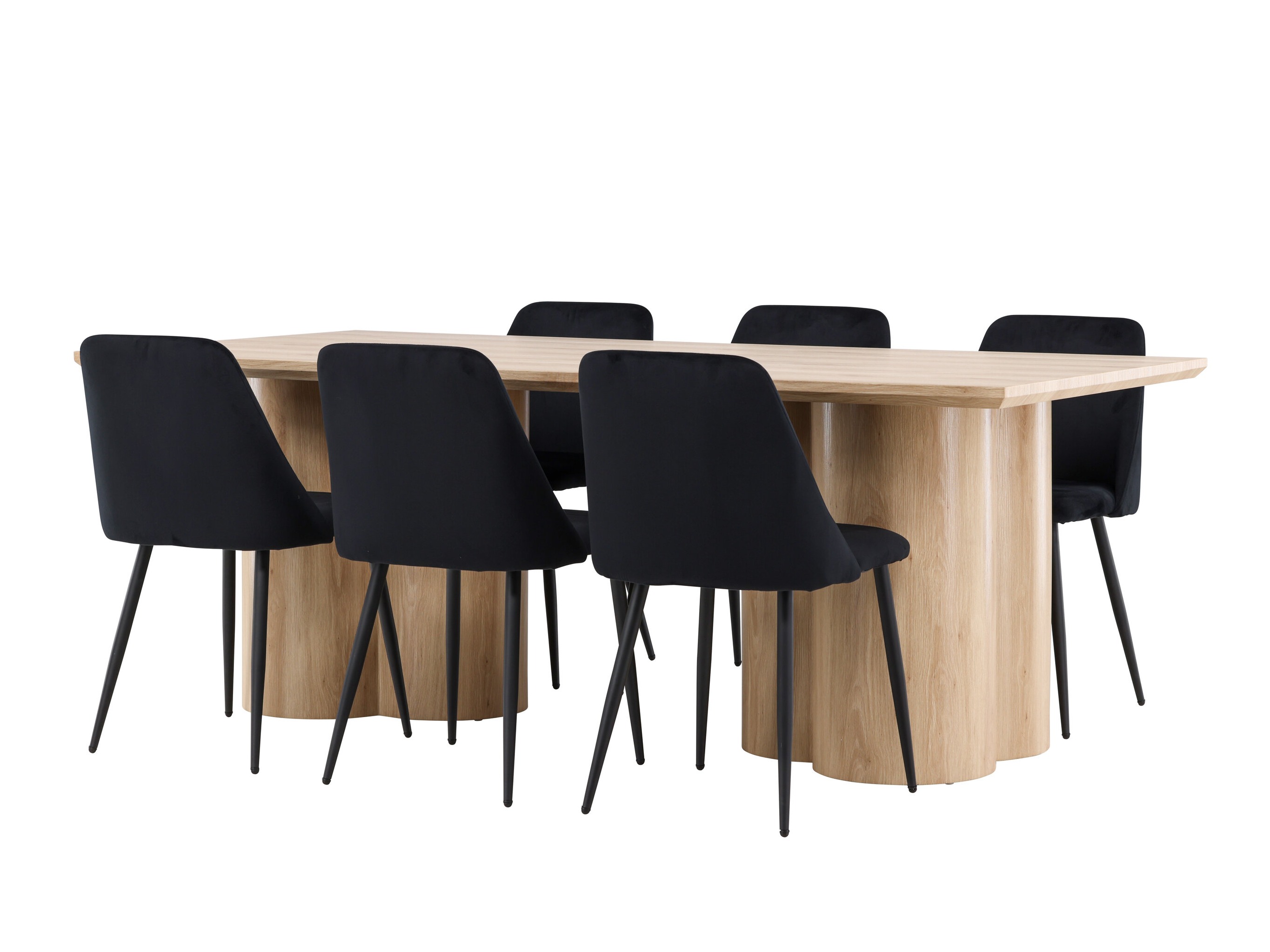 Маса и столове за трапезария Dallas 5182 (Ярък дърво)