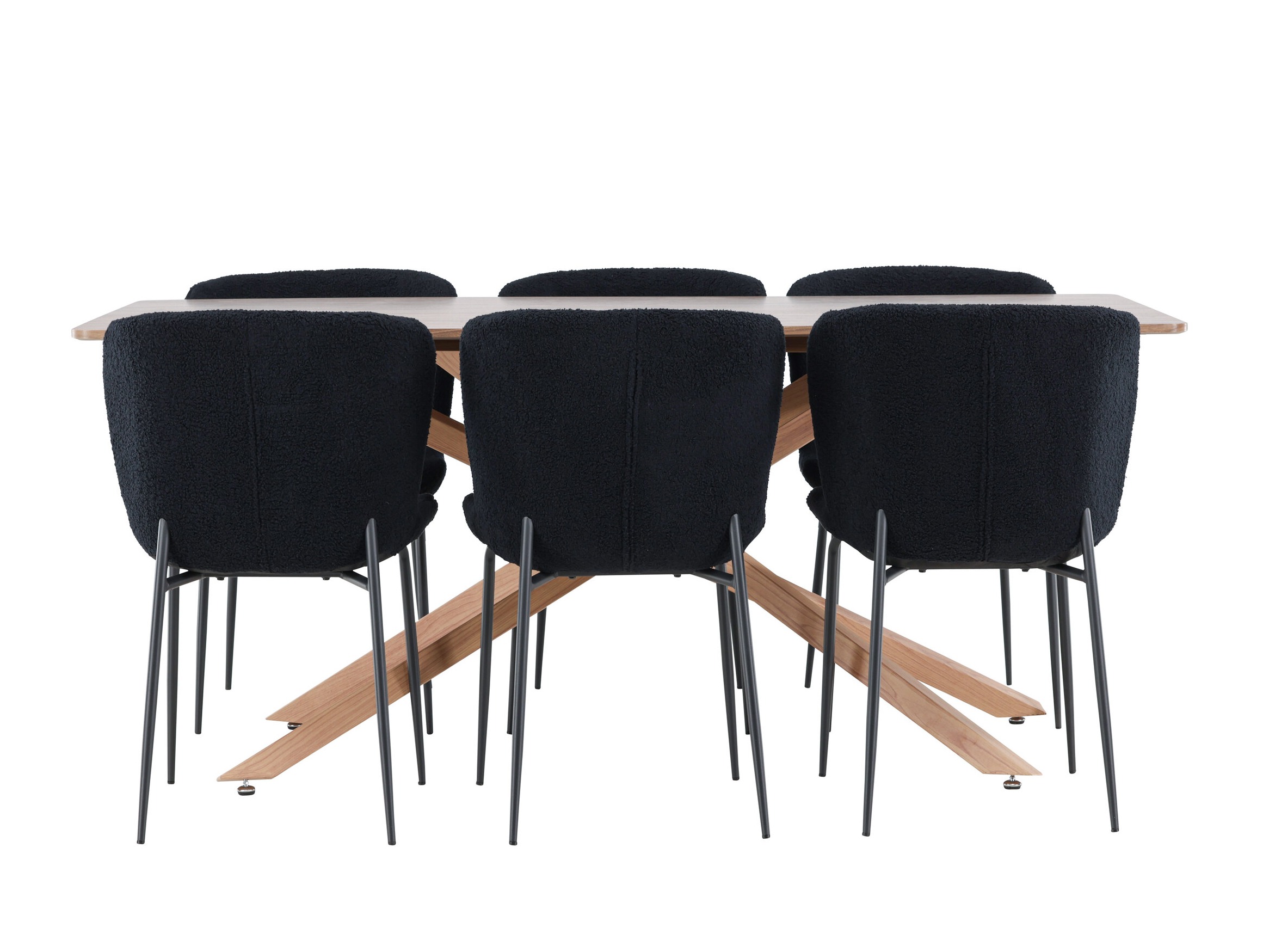 Маса и столове за трапезария Dallas 5102 (Черен)