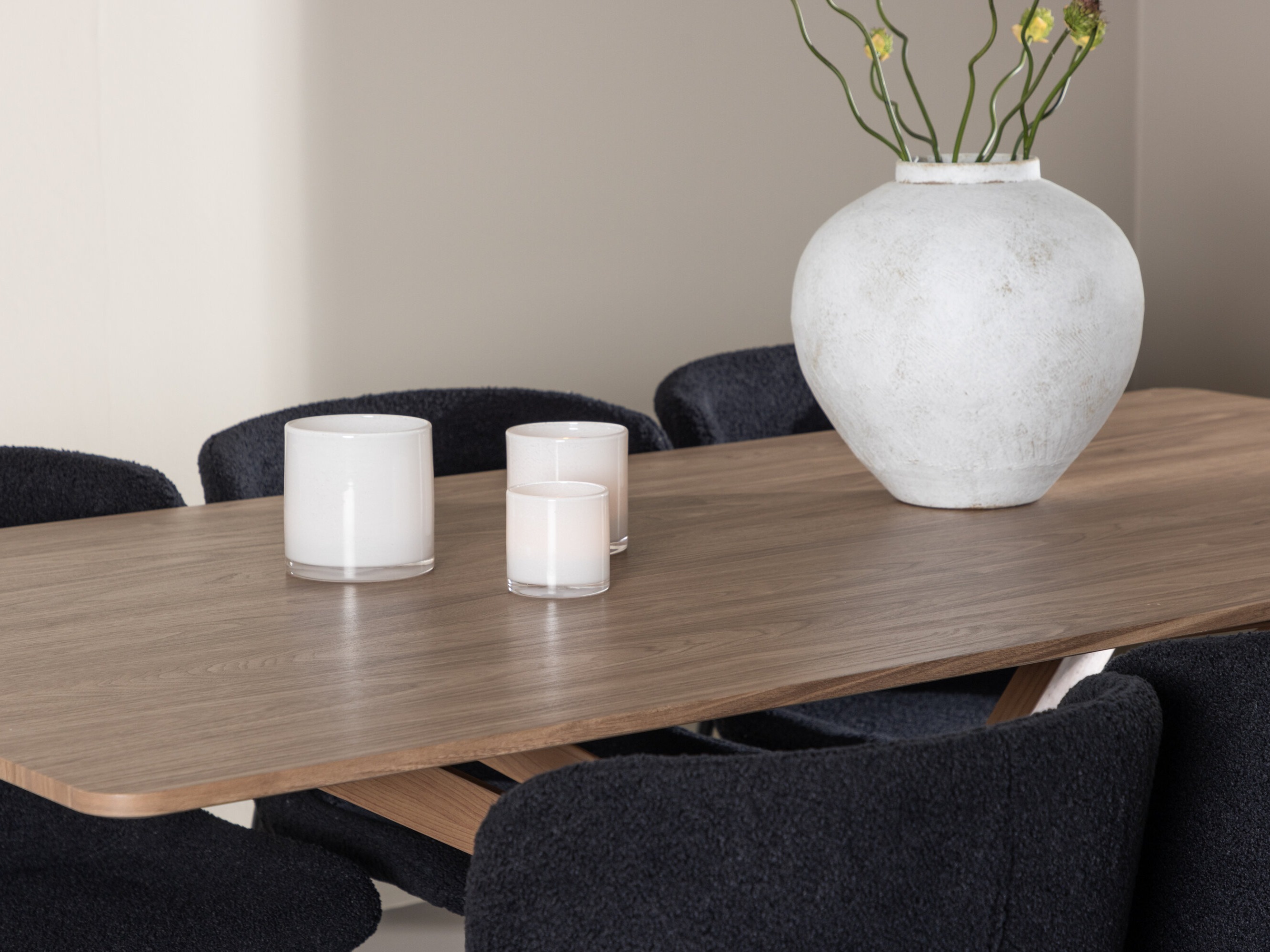 Маса и столове за трапезария Dallas 5102 (Черен)