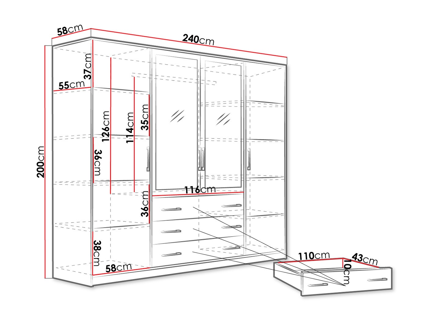 Гардероб Dortivu III (Няма)
