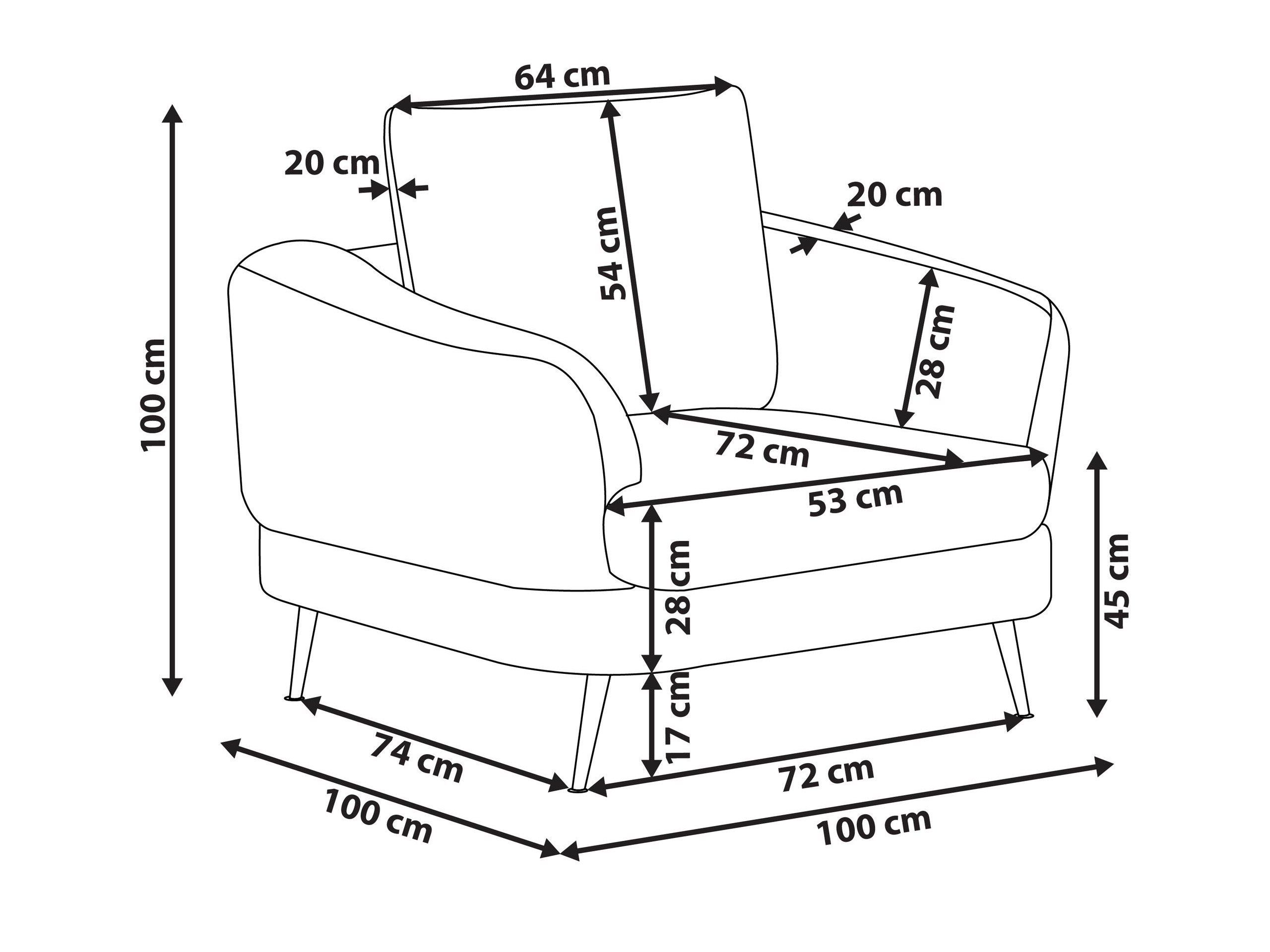 Фотьойл Berwyn 2901 (Бял)