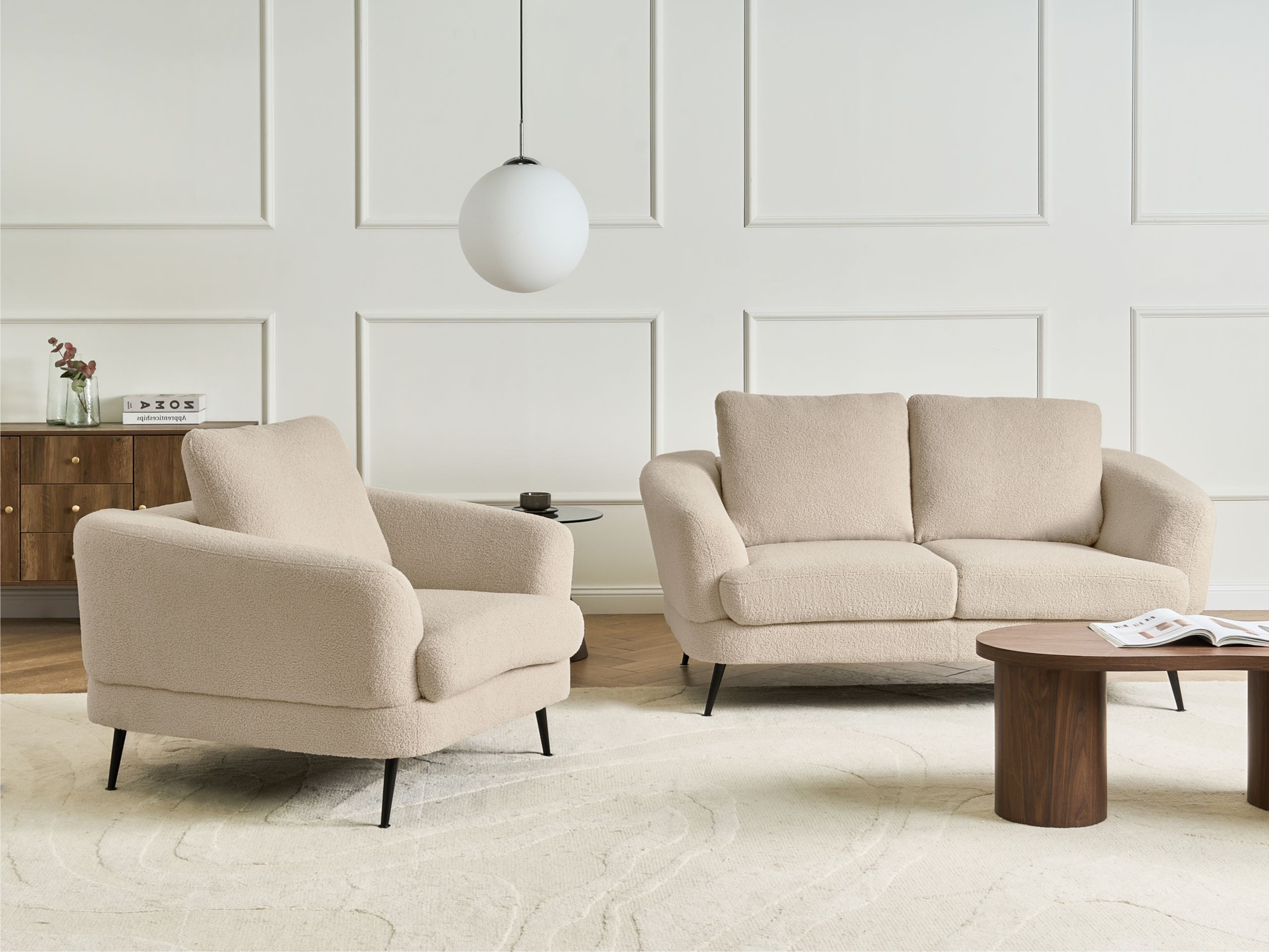 Комплект мека мебел Berwyn 2902 (Светло бежово)