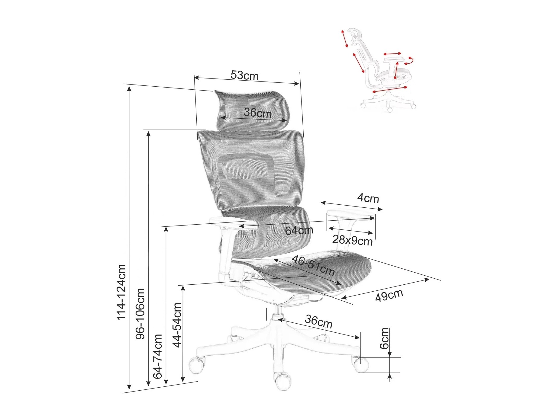 Офис стол Detroit 931 (Сив)