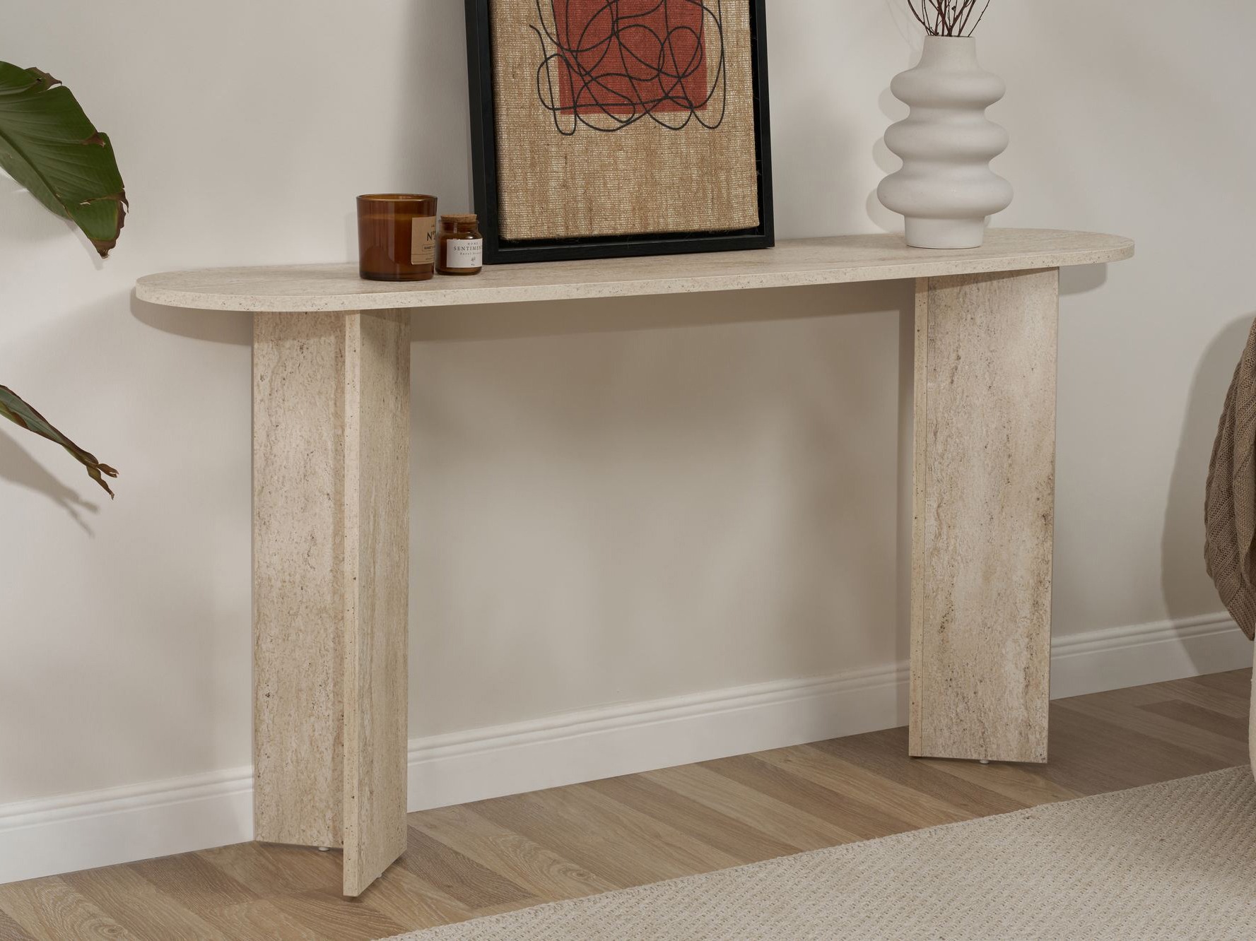 Конзолна маса Novato 133 (Лек травертин)