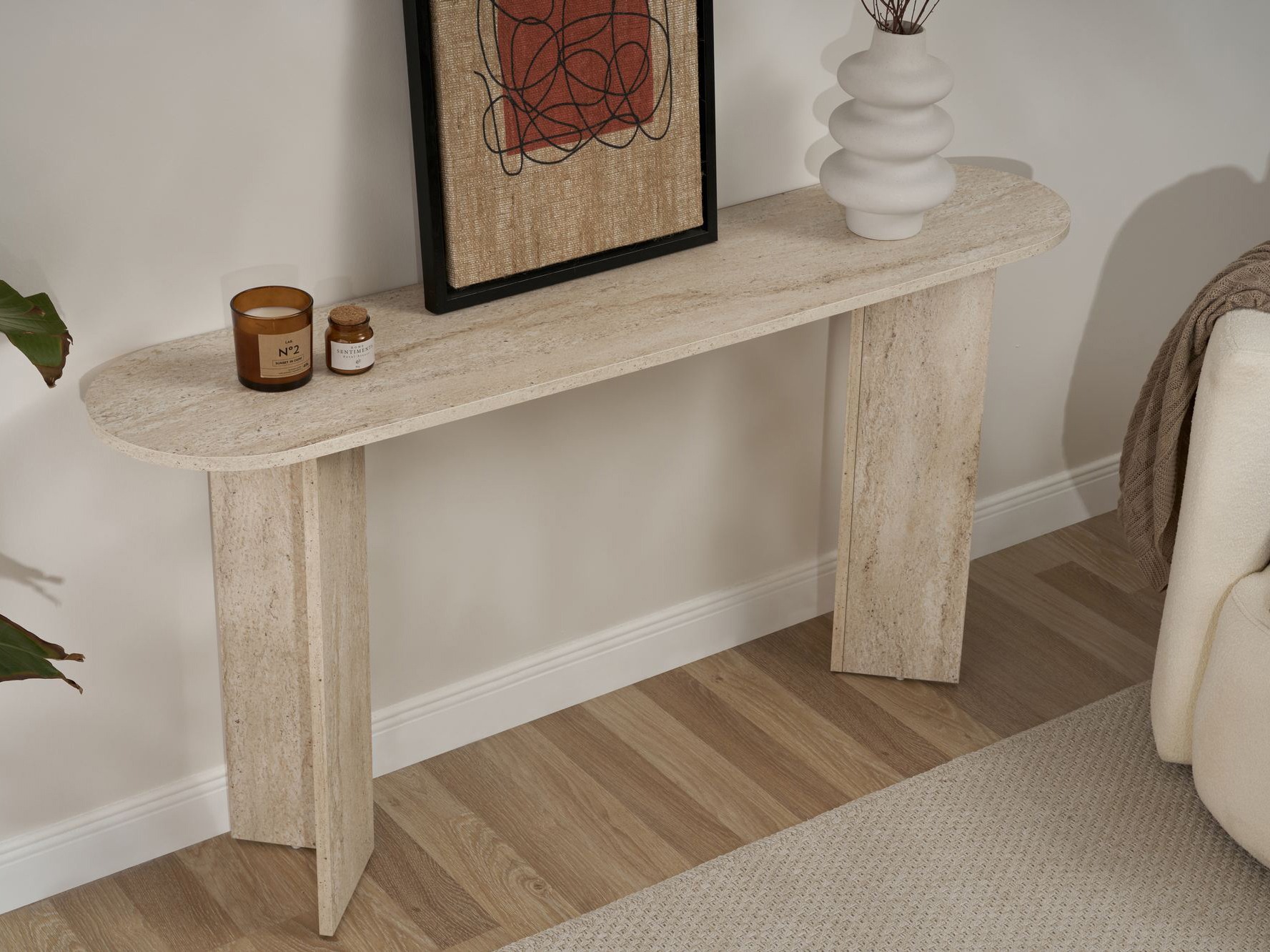 Конзолна маса Novato 133 (Лек травертин)