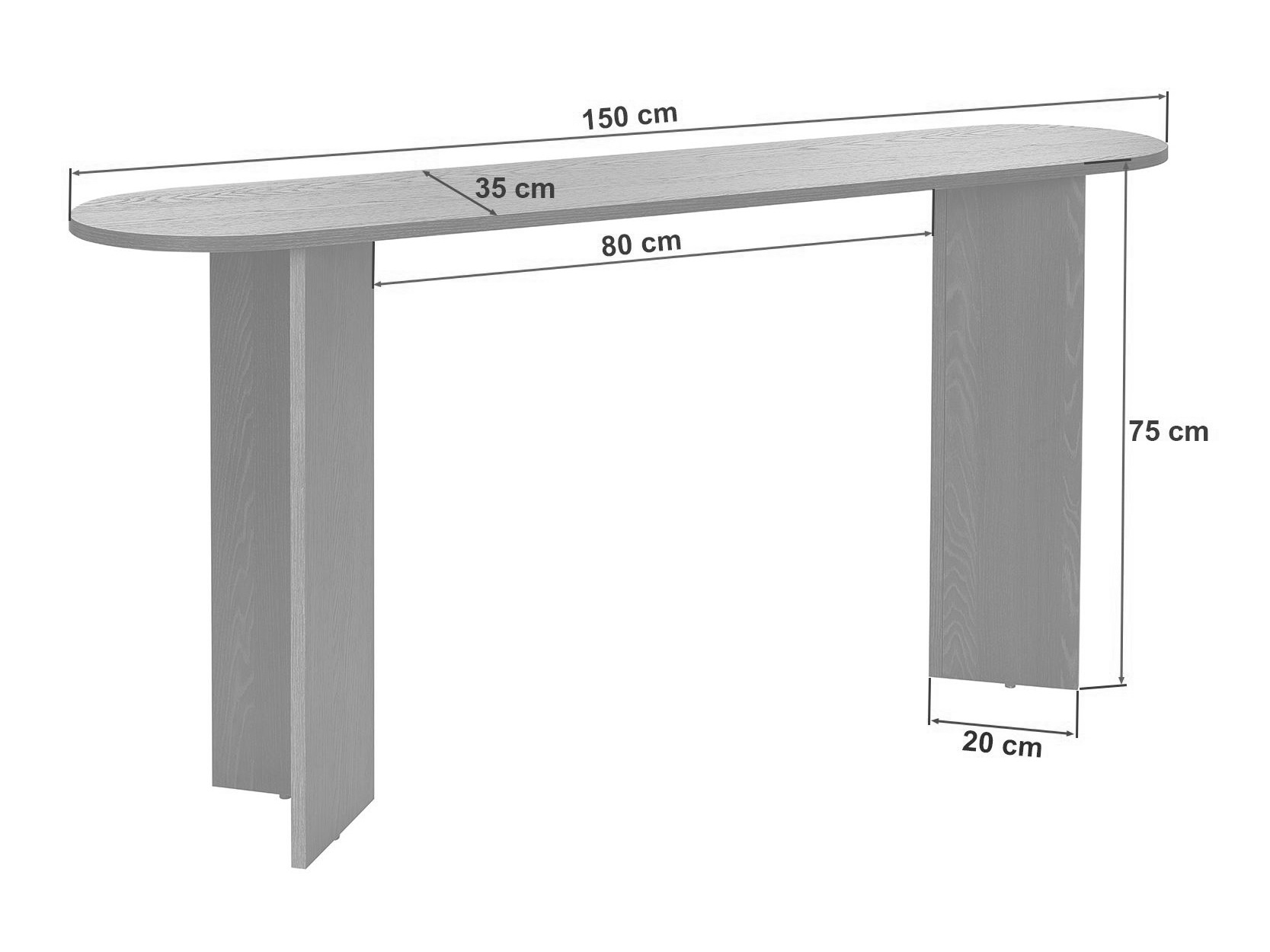 Конзолна маса Novato 133 (Лек травертин)