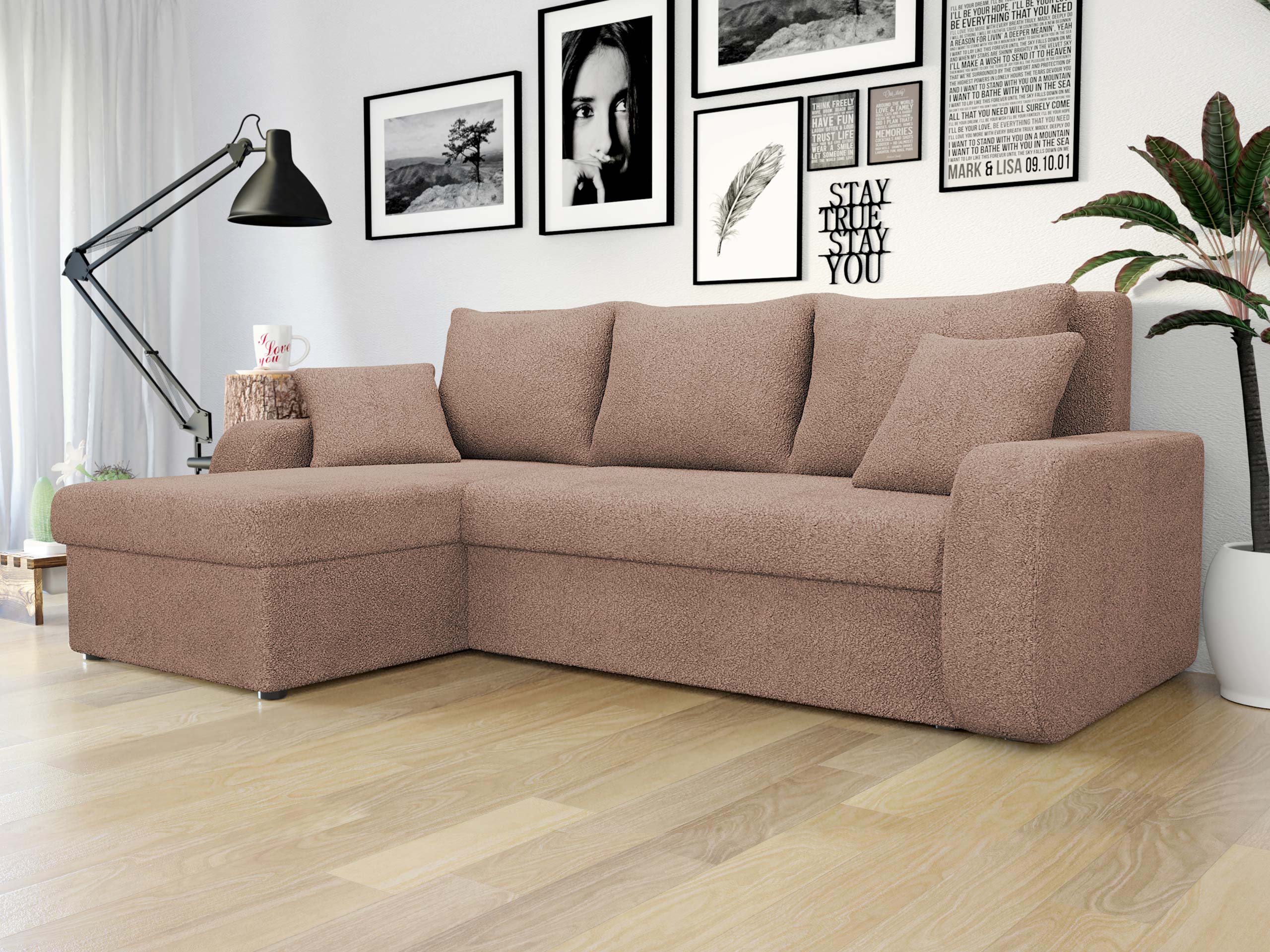 Ъглов диван Comfivo Melissa (Coral 45)