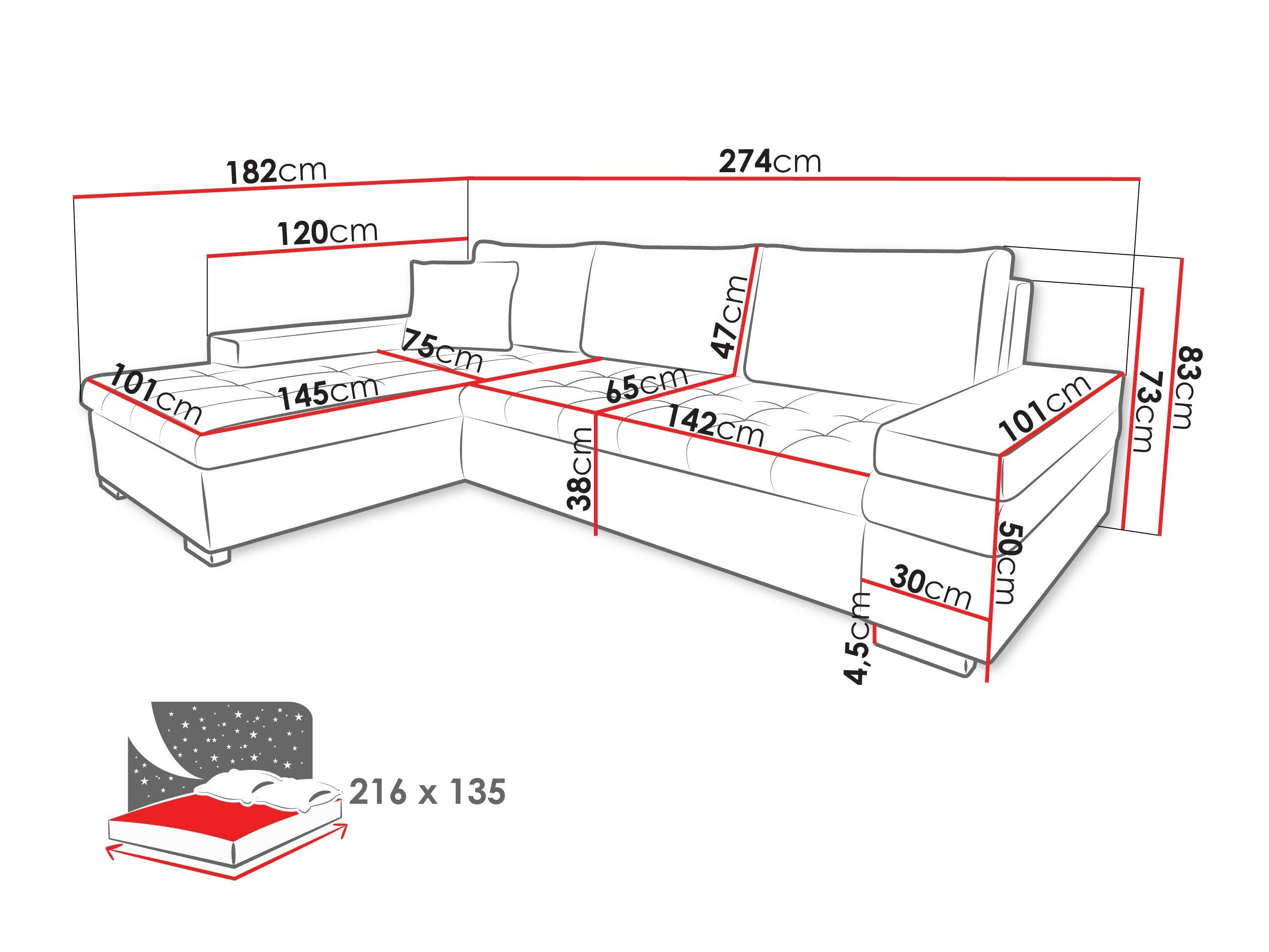 Ъглов диван Comfivo Olivetum III (Magic Velvet 2216 + Magic Velvet 2216 + Magic Velvet 2217)