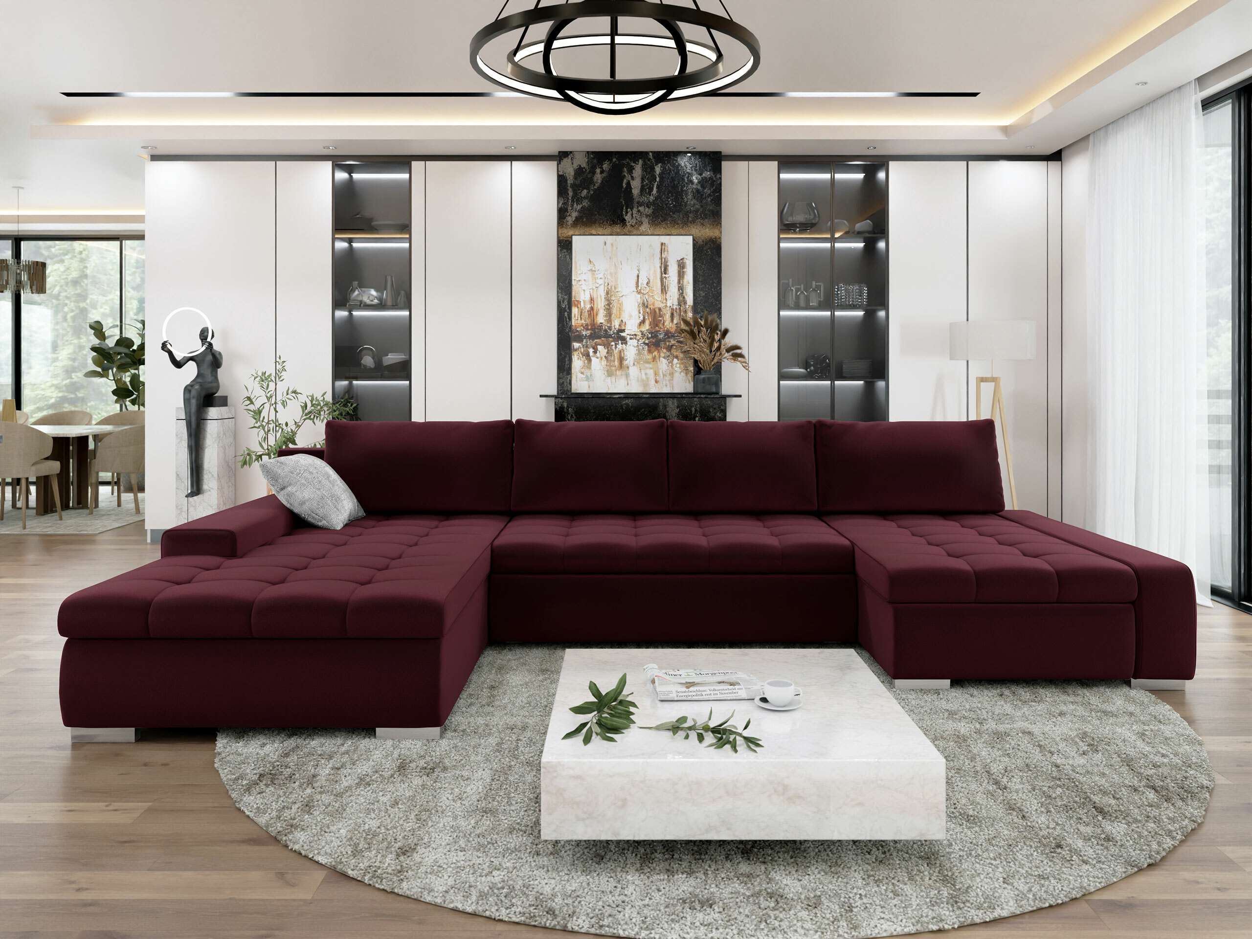 Ъглов диван Comfivo Oliva I (Venus Velvet 2932 + Miu 2059)