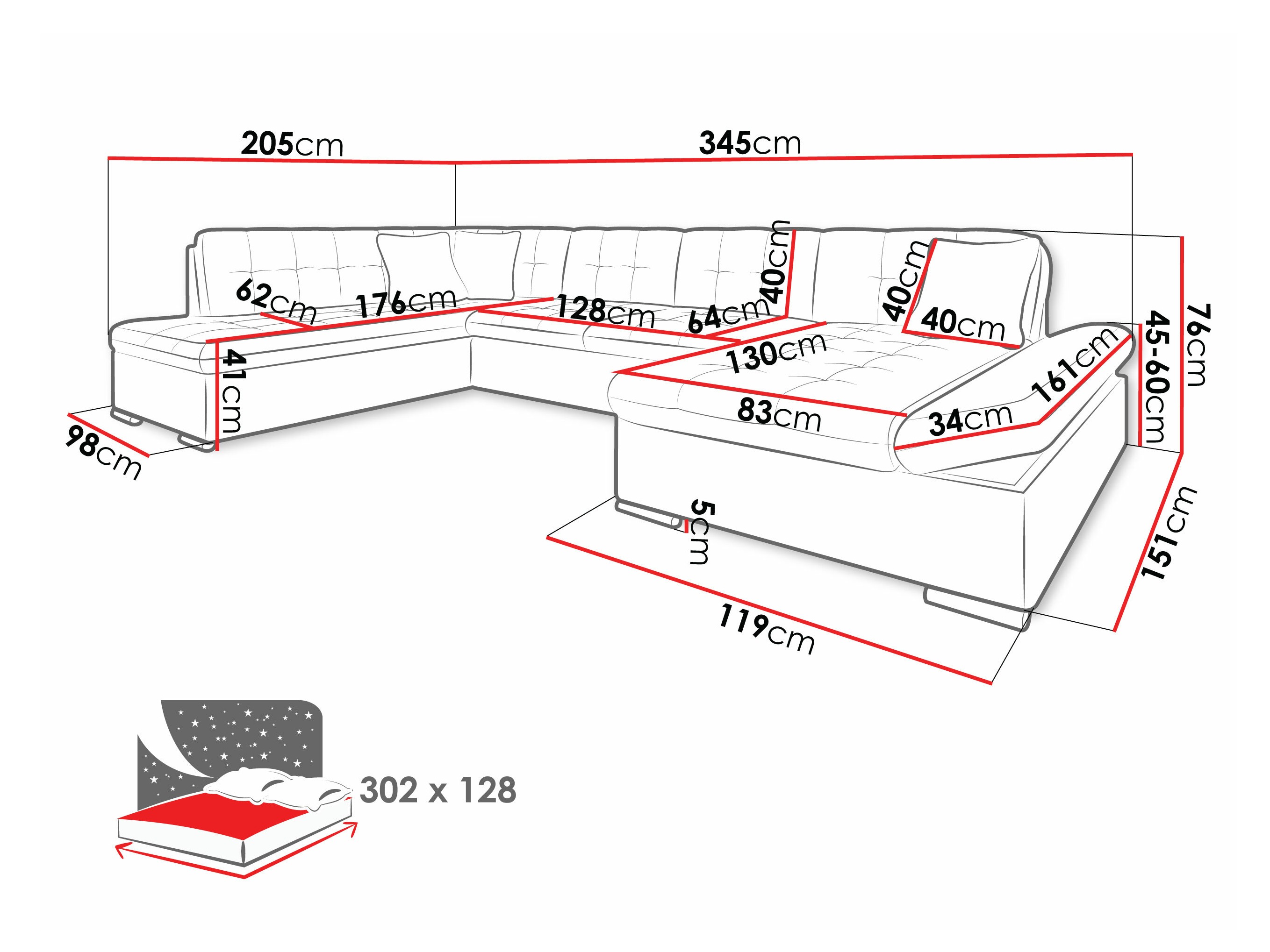 Ъглов диван Comfivo 150 (Soft 017 + Kronos 22 + Kronos 02)