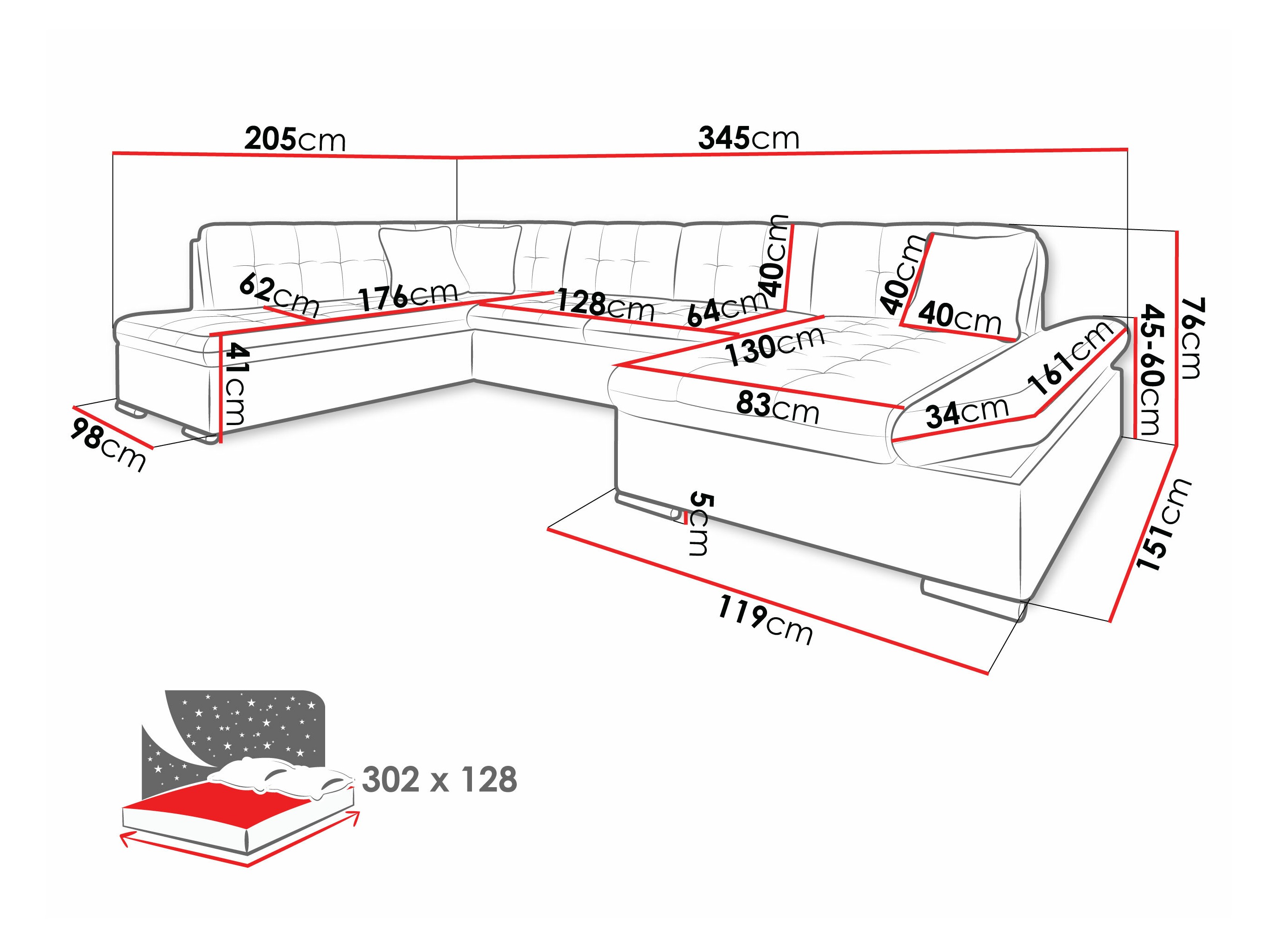 Ъглов диван Comfivo Tilia II (Venus Velvet 2918 + Magic Velet 2258)
