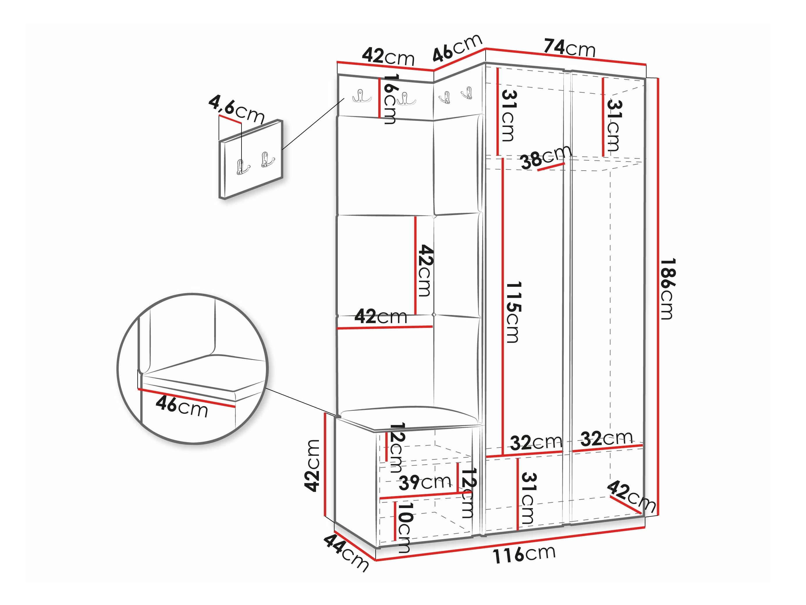Комплект за антре Hartford 387 (Бял)