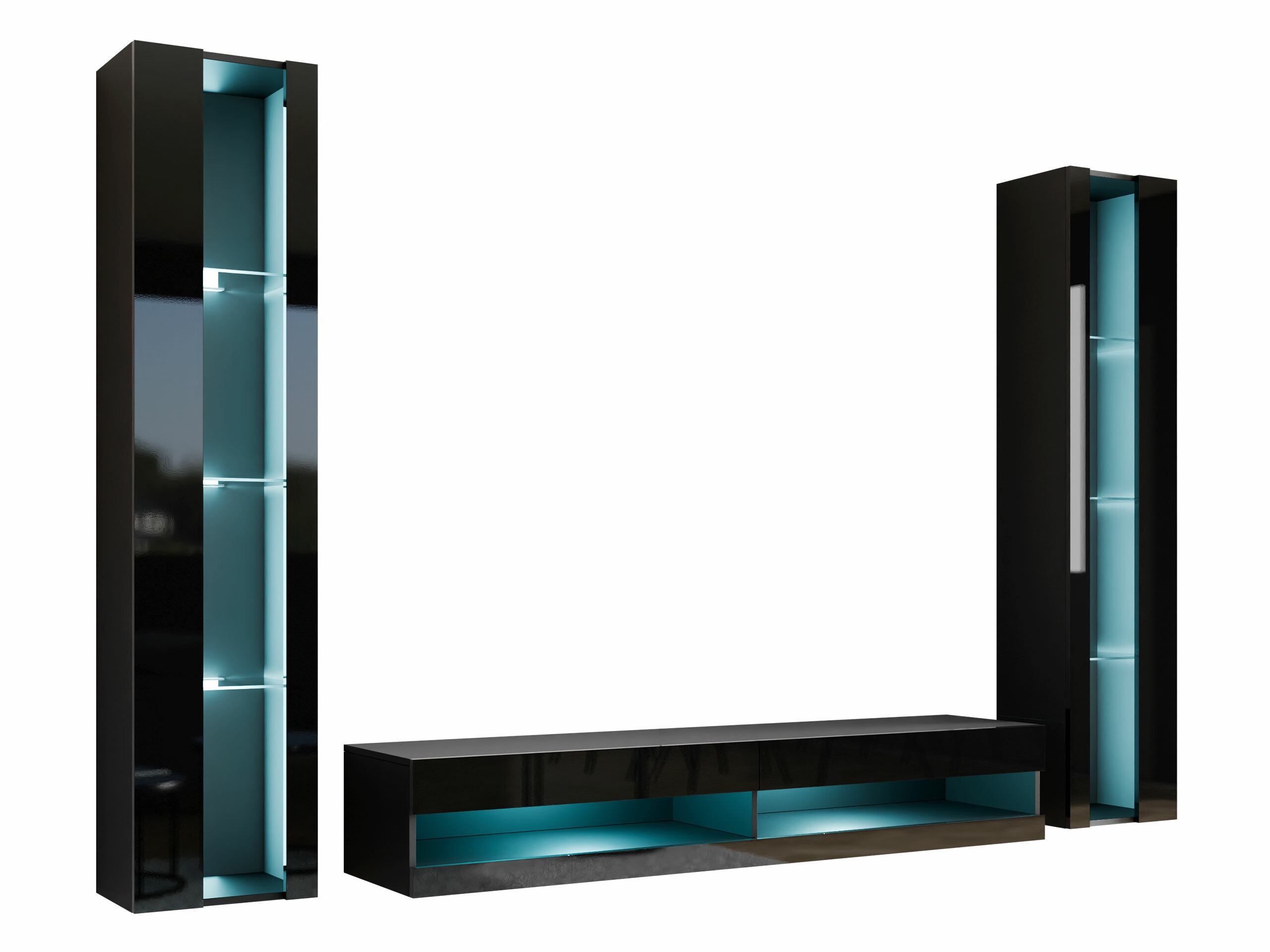 Комплект за хол Venenou 112 (Черен + Черен гланц)