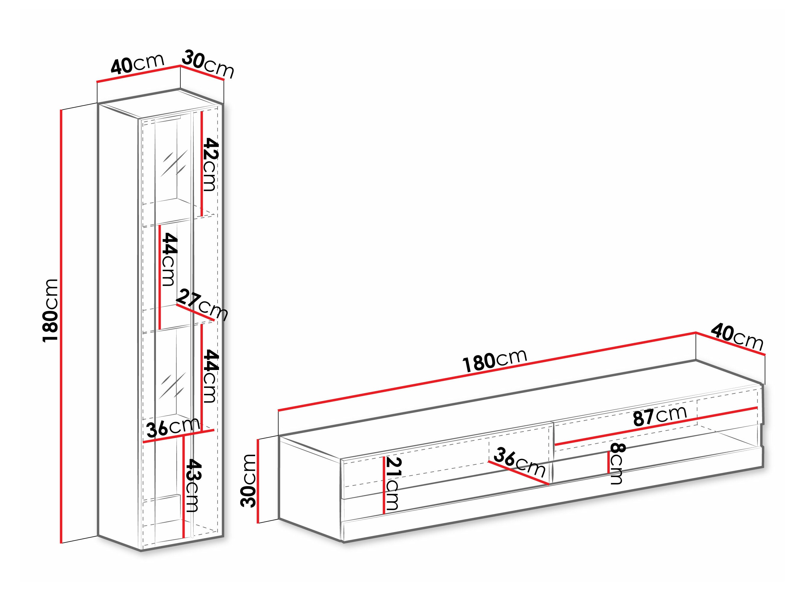 Комплект за хол Venenou 118 (Бял + Бял гланц)