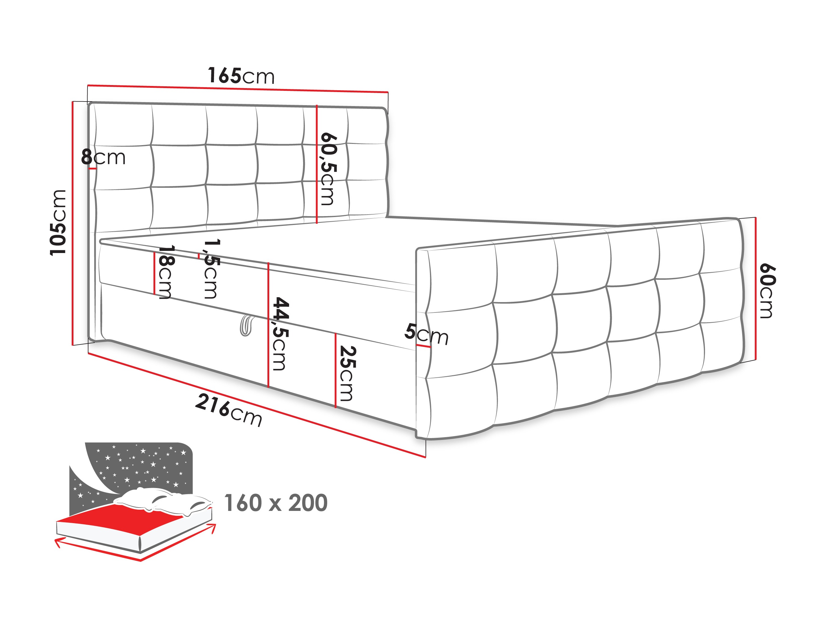 Континентално легло Memphis 100 (Rico 03)