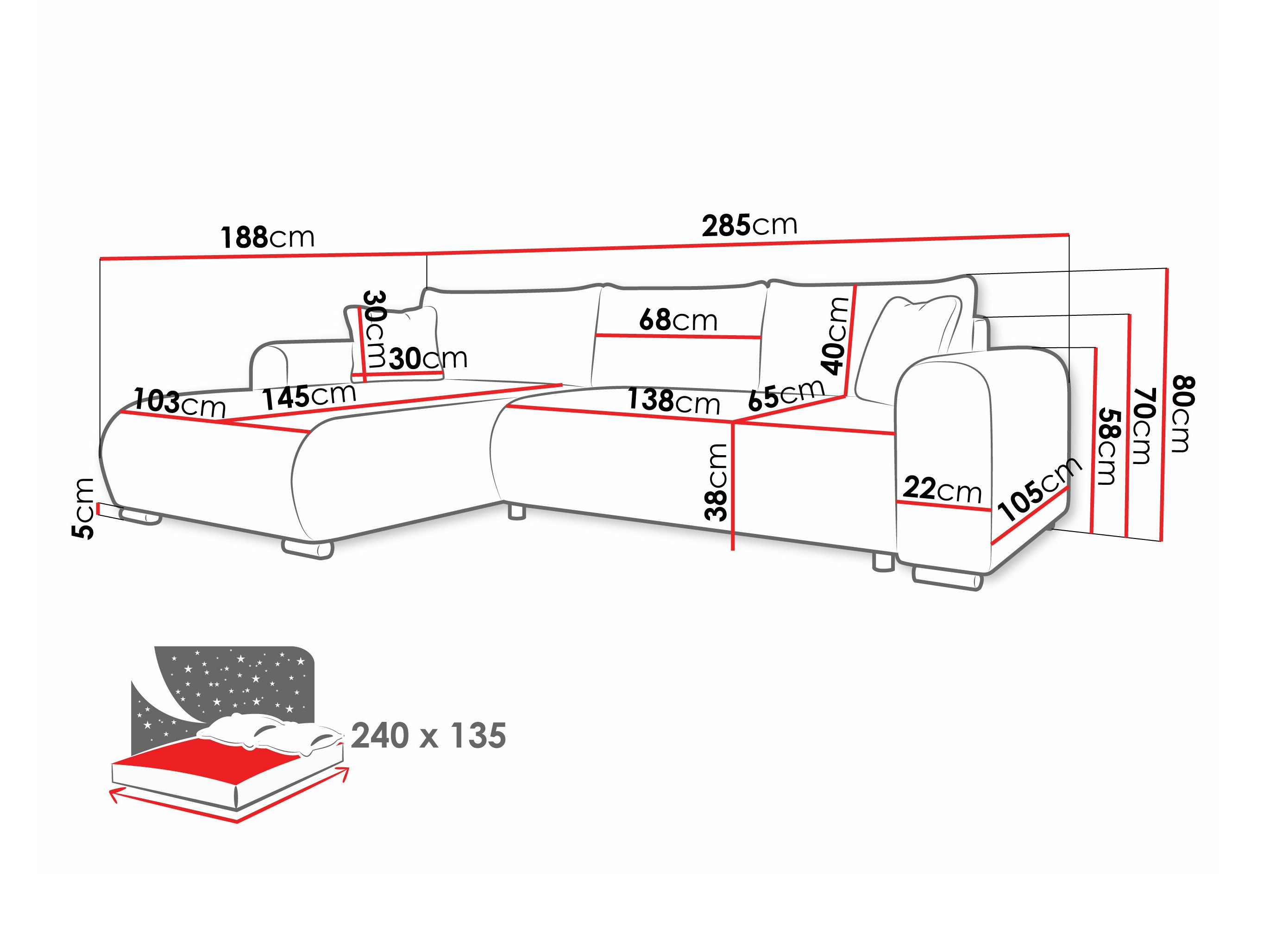 Ъглов диван Comfivo 410 (Poso 135)