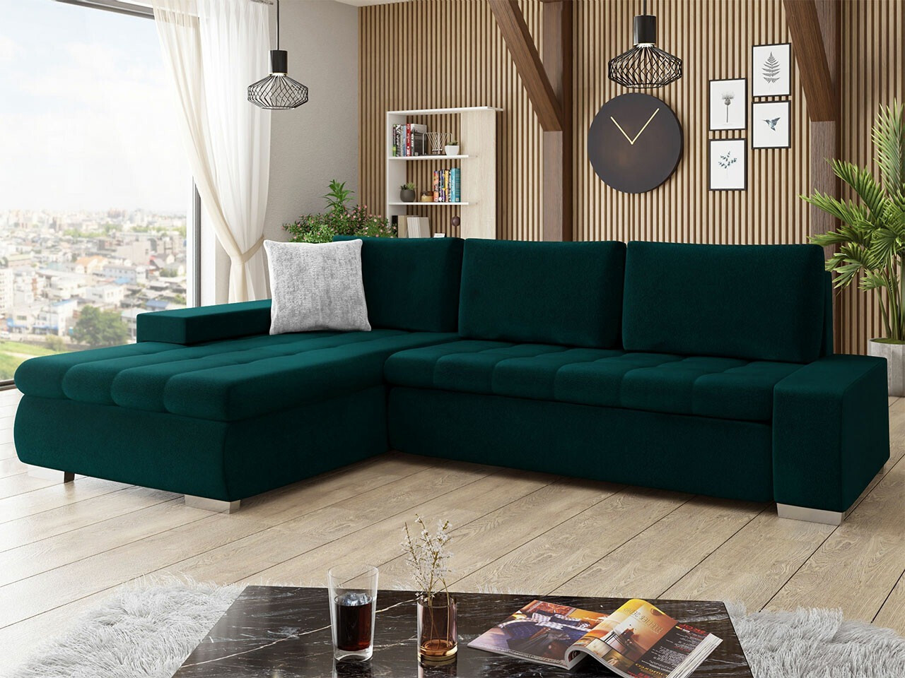 Ъглов диван Comfivo Nitor II (Venus Velvet 2911 + Miu 2059)