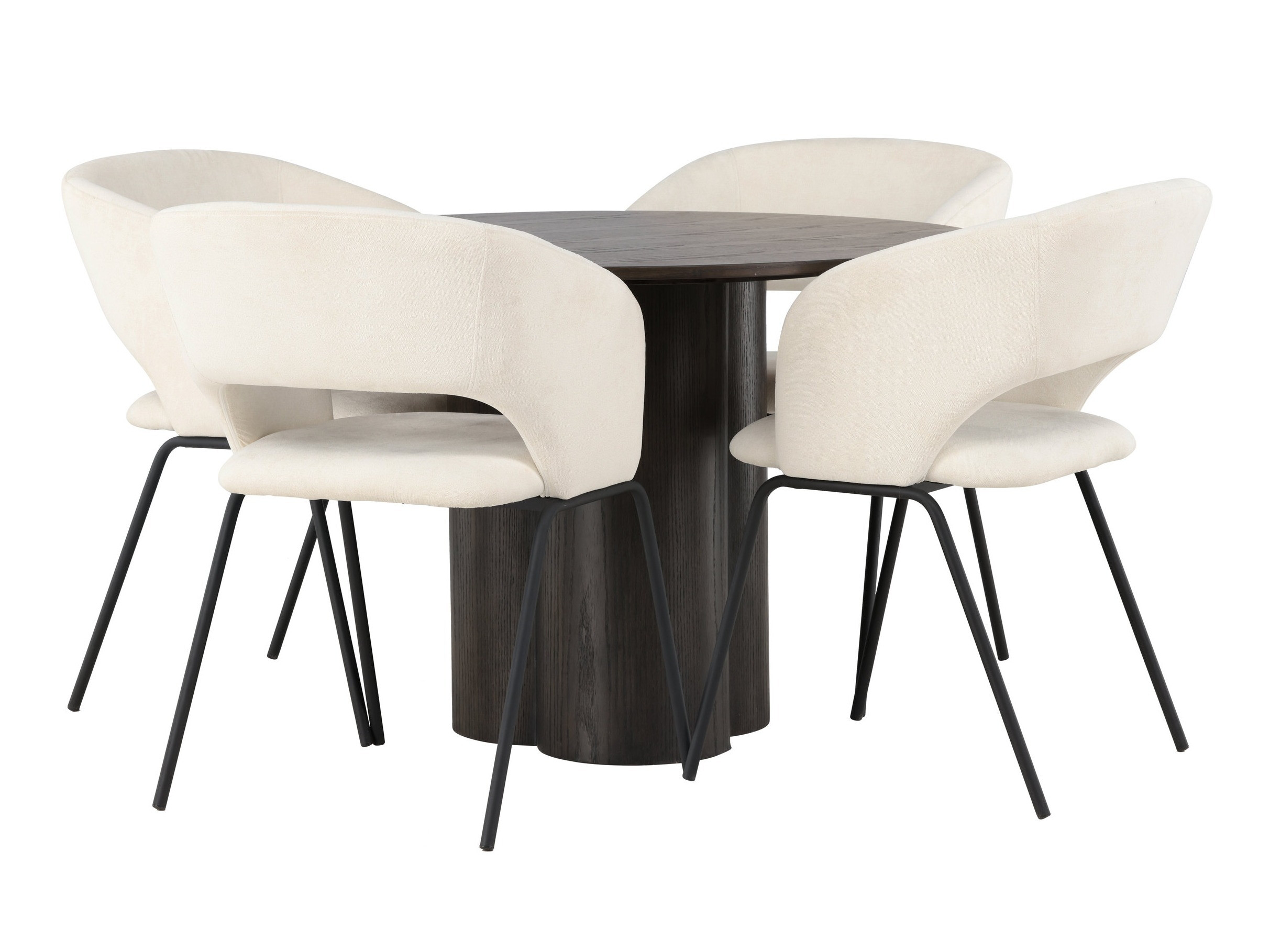 Маса и столове за трапезария Dallas 5132 (Тъмно дърво)