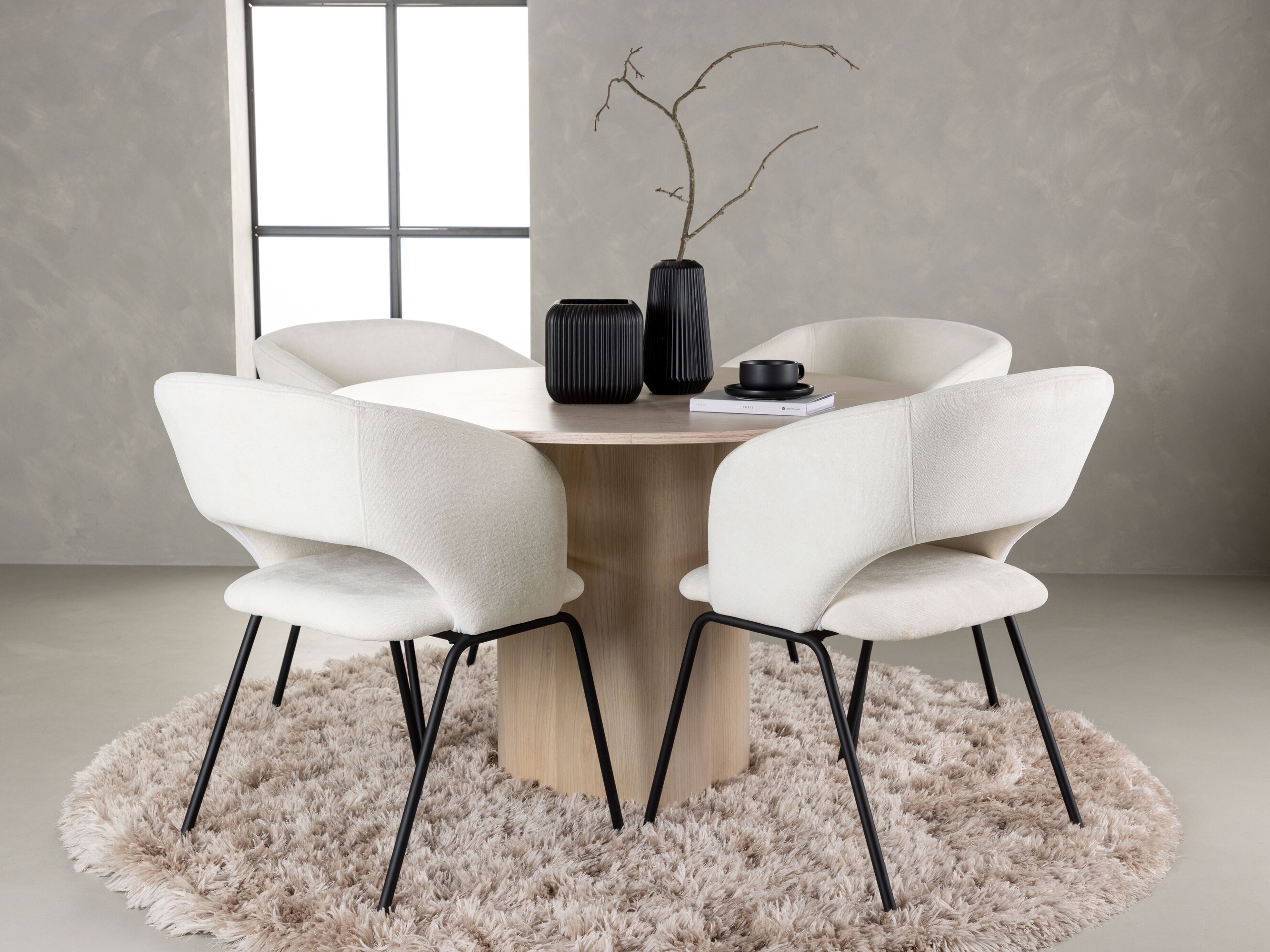 Маса и столове за трапезария Dallas 5132 (Ярък дърво)