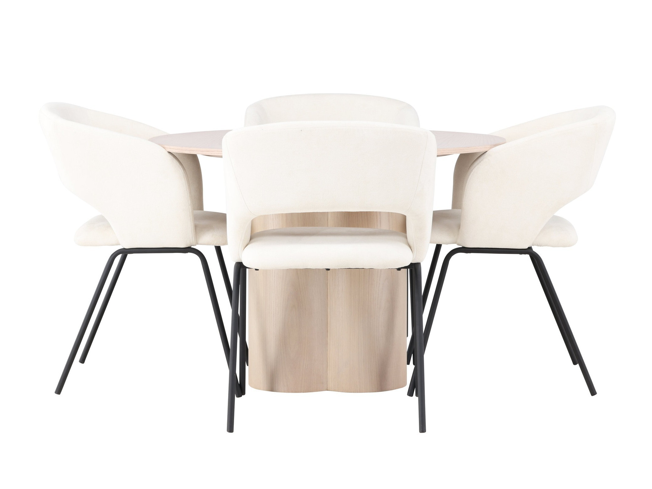 Маса и столове за трапезария Dallas 5132 (Ярък дърво)