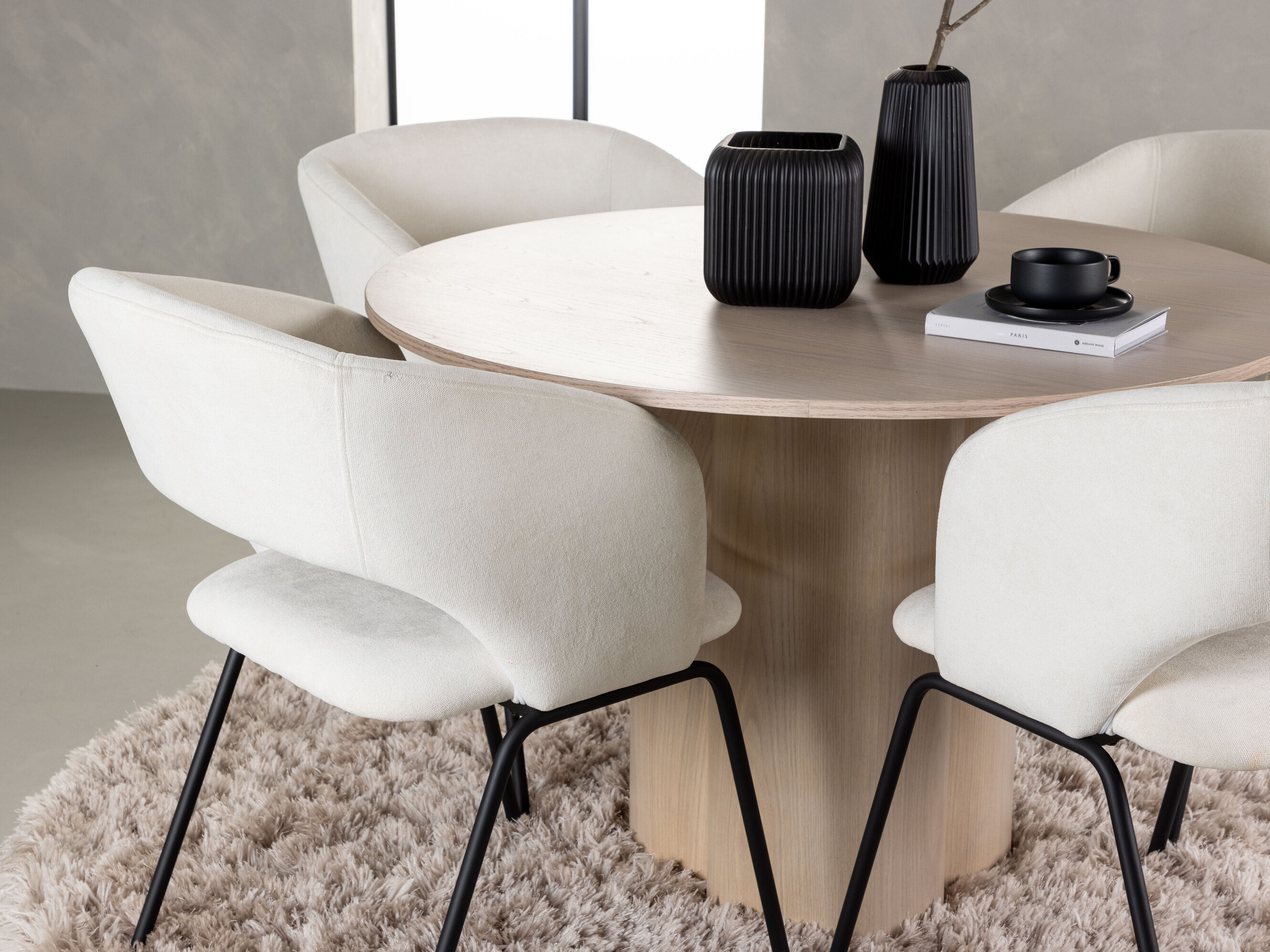 Маса и столове за трапезария Dallas 5132 (Ярък дърво)