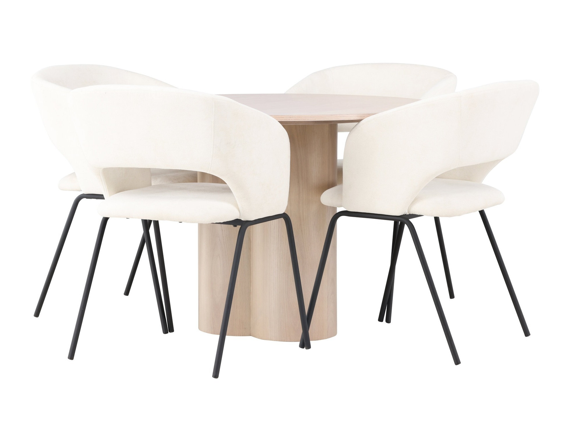 Маса и столове за трапезария Dallas 5132 (Ярък дърво)