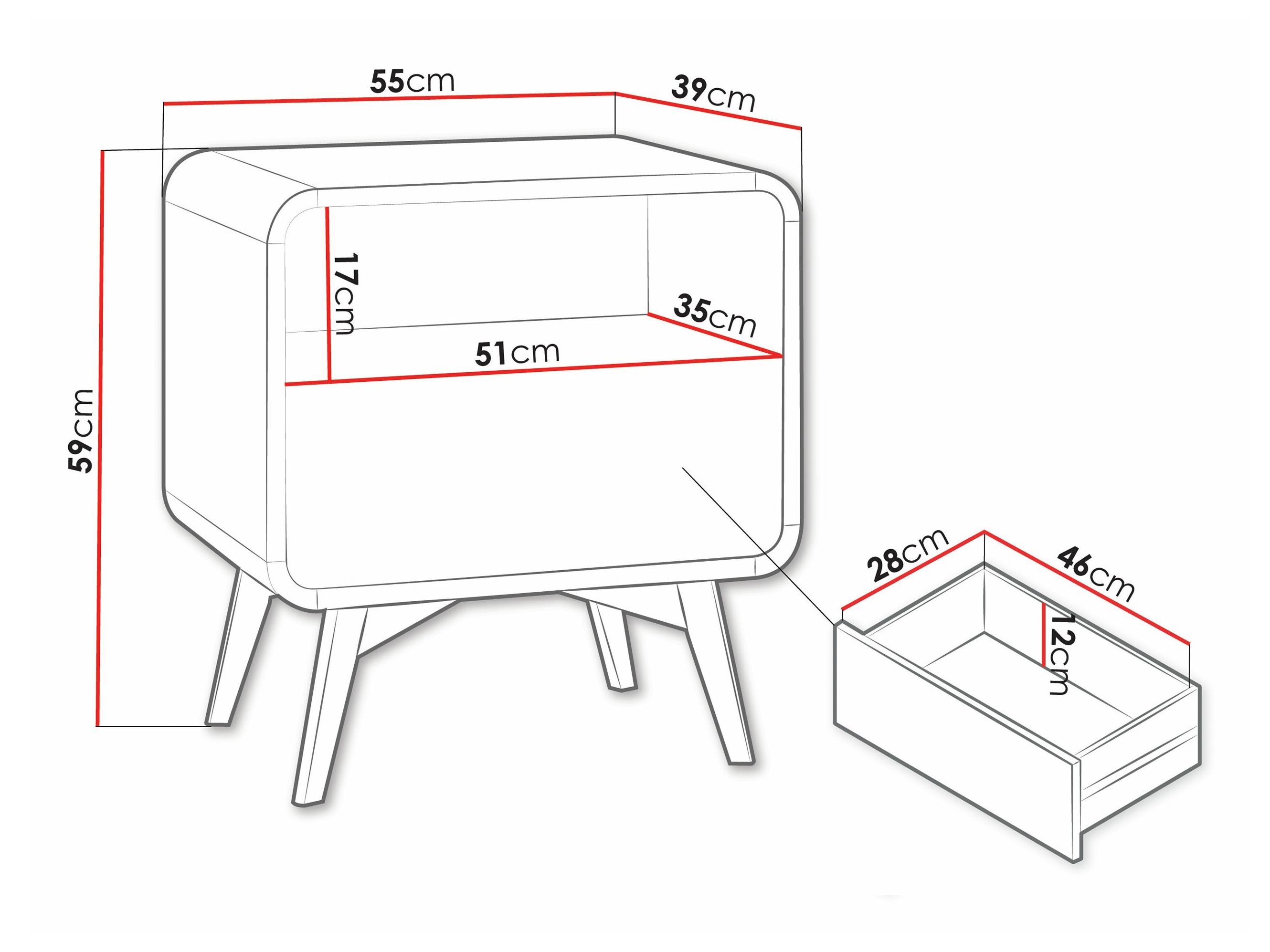 Нощно шкафче Talsalo 106