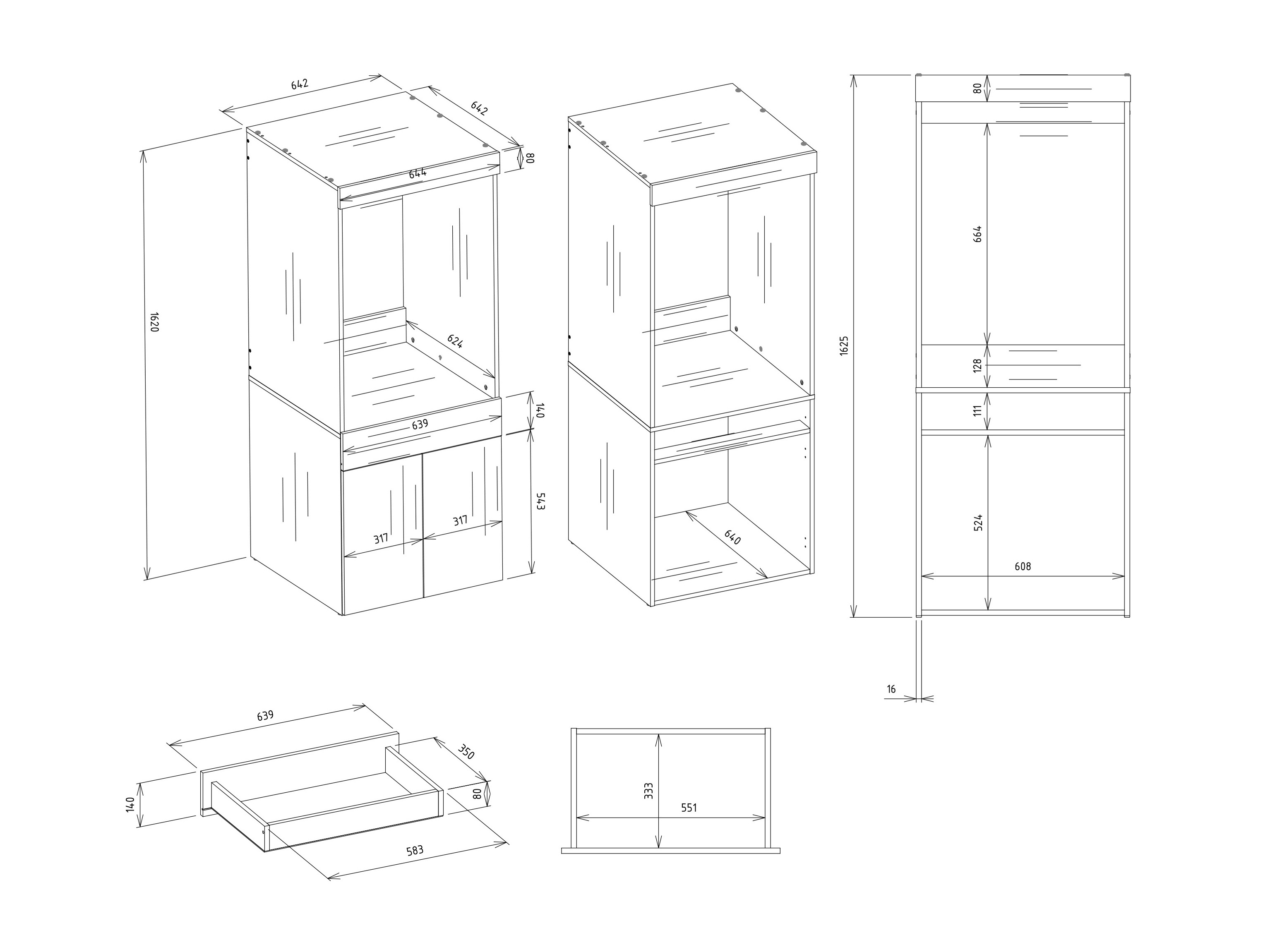 Шкаф за баня Mandeville 355