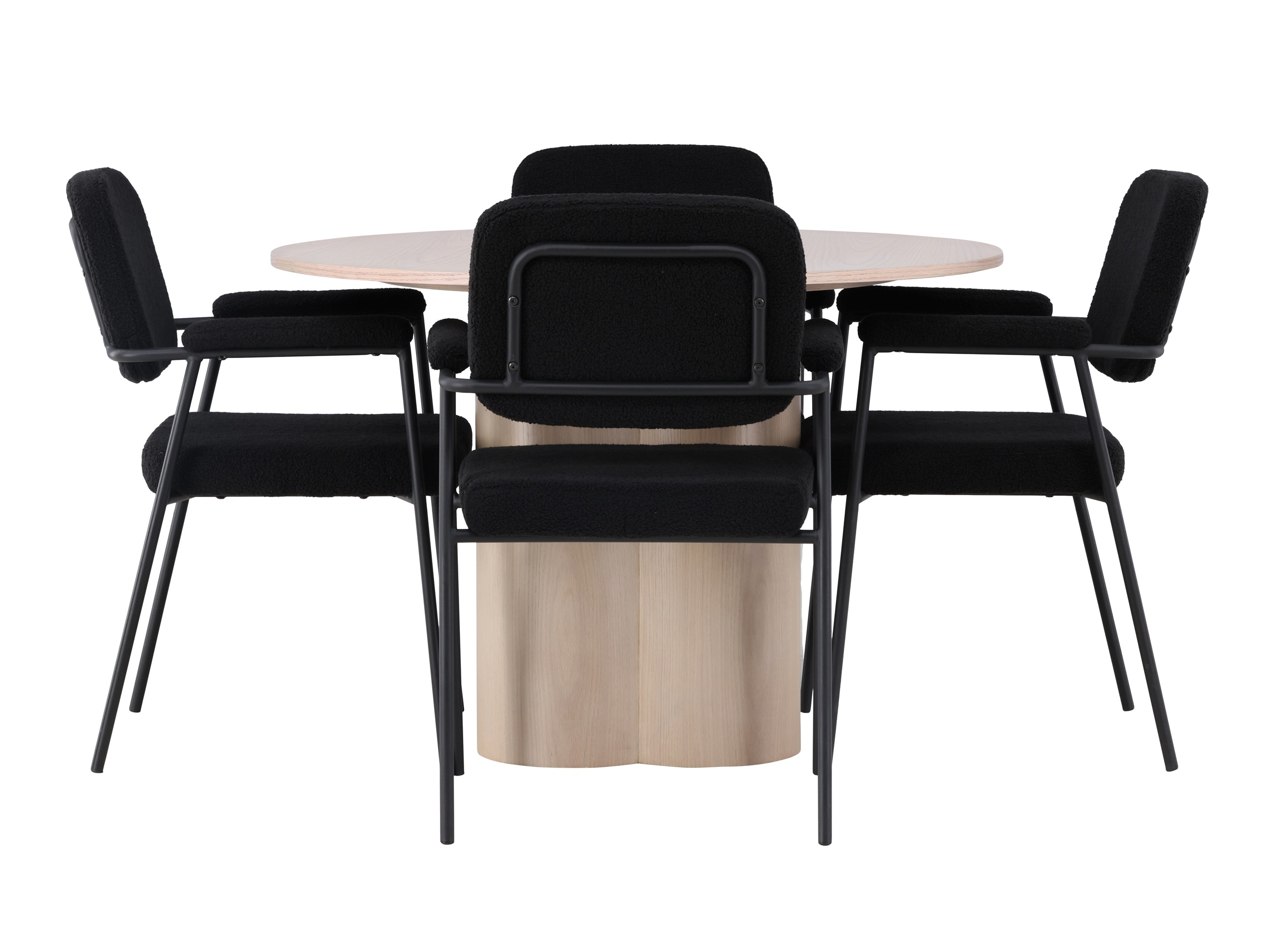 Маса и столове за трапезария Dallas 4358 (Ярък дърво)