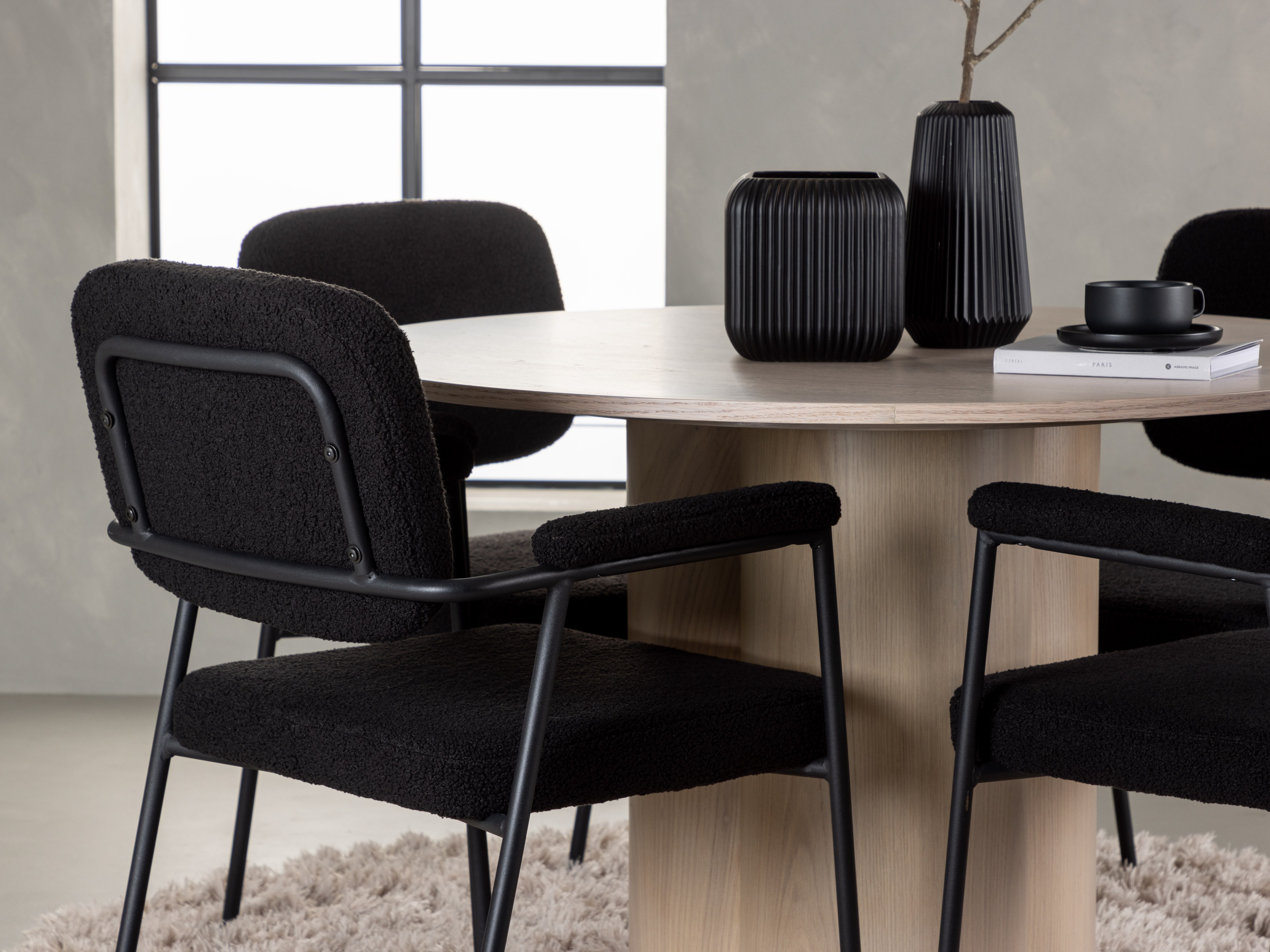 Маса и столове за трапезария Dallas 4358 (Ярък дърво)