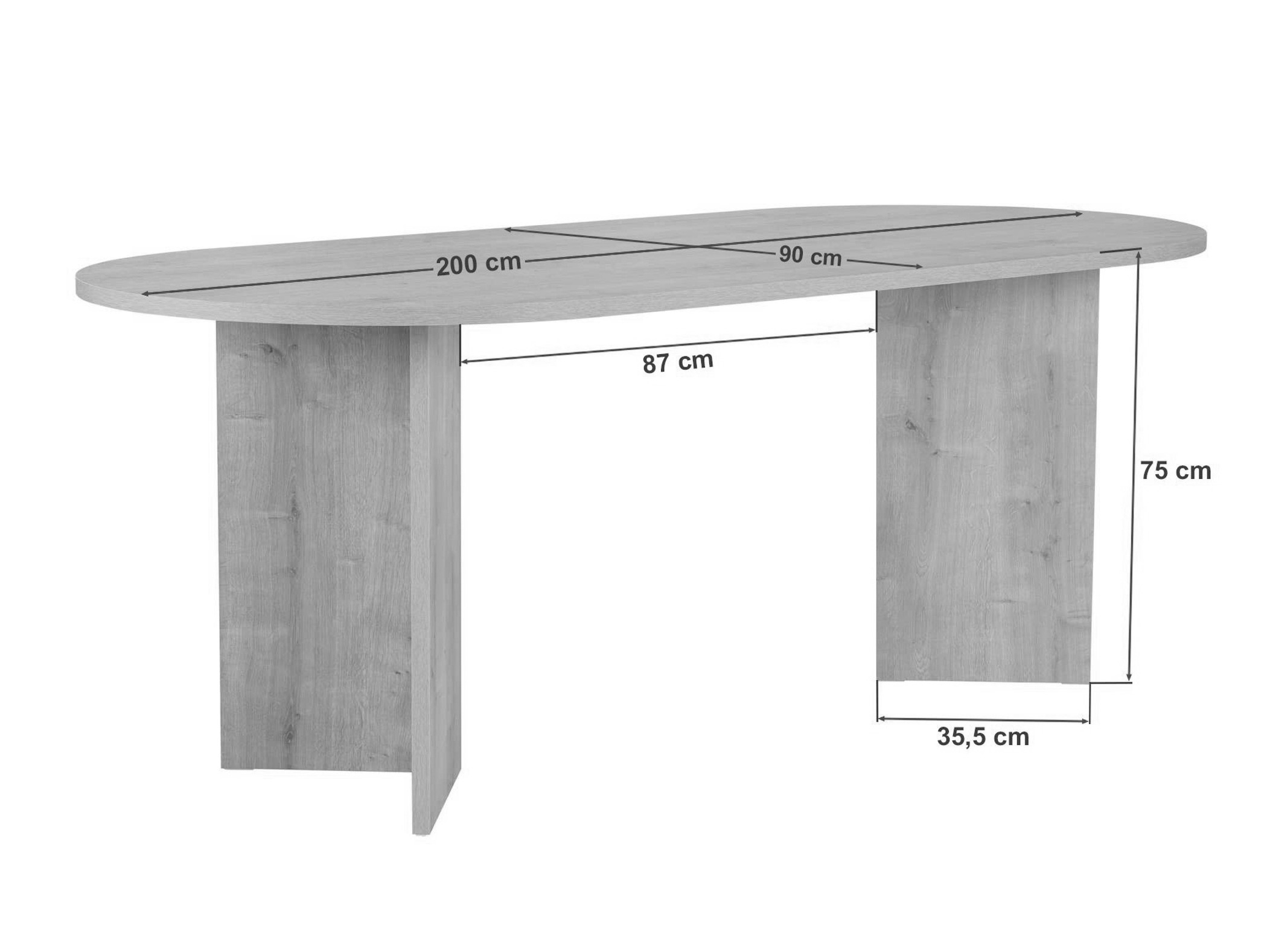 Маса Novato 138 (Лек травертин)