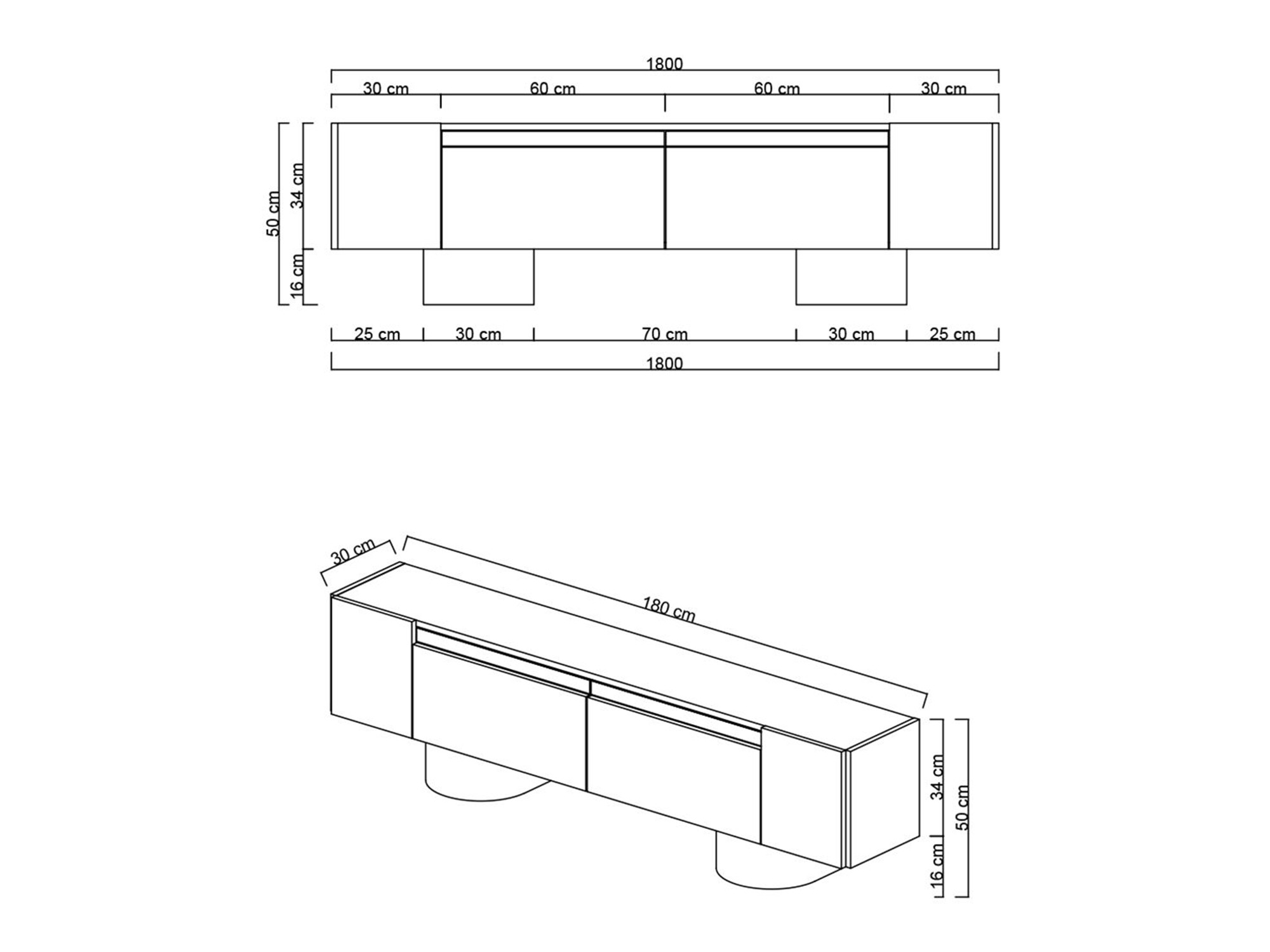 ТВ шкаф Kailua 2669 (Антрацит)