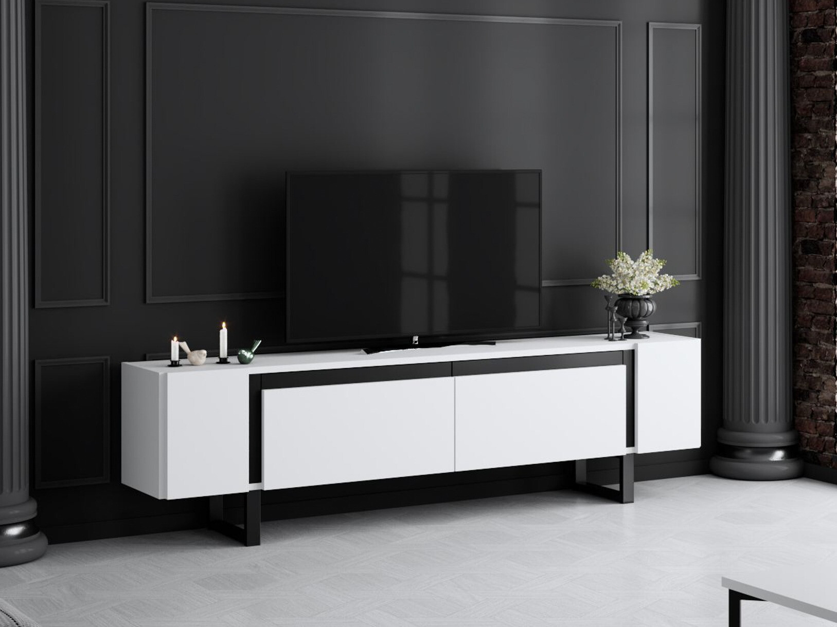 ТВ шкаф Kailua 2670 (Бял)