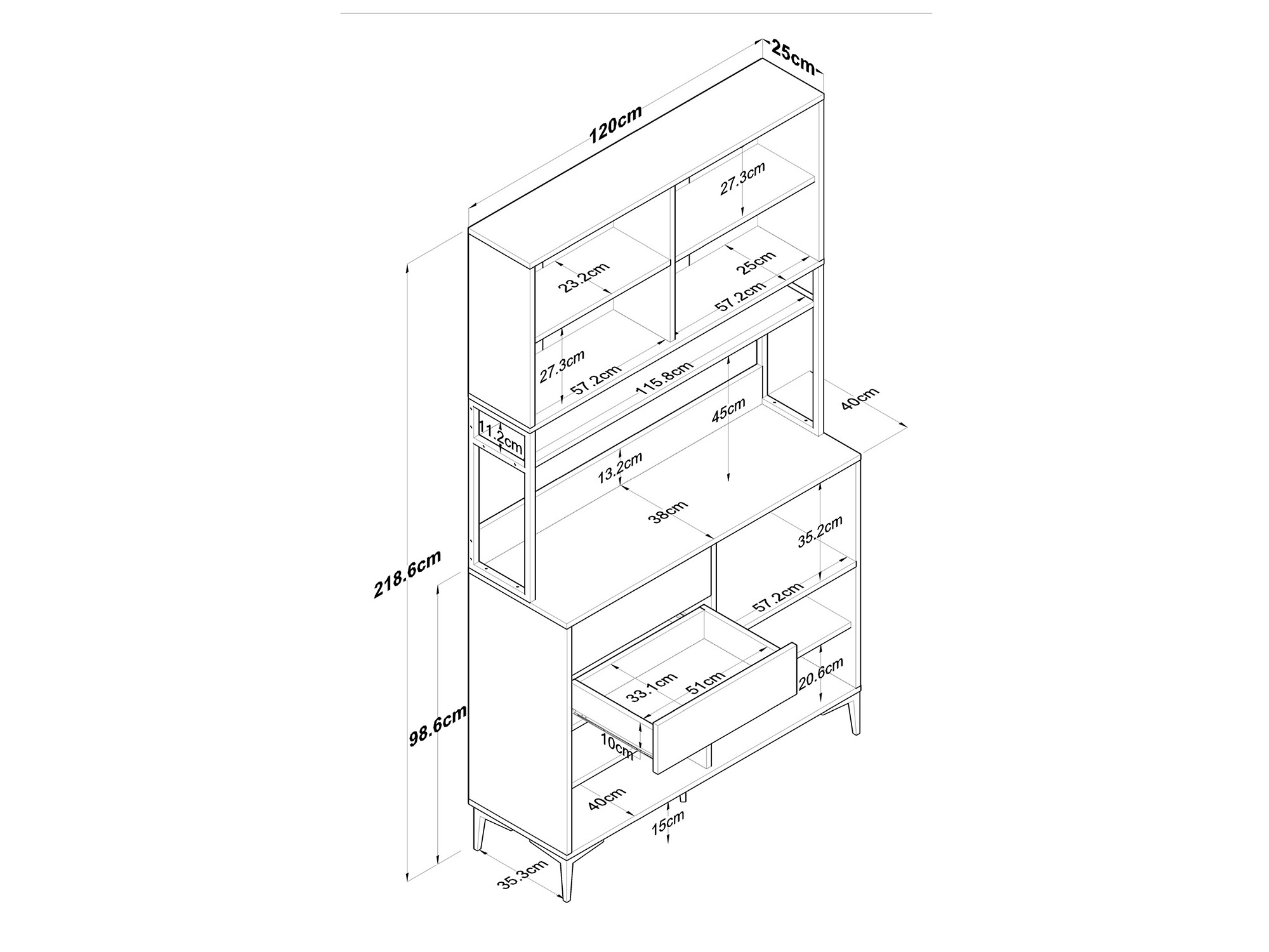 Многофункционална мебел Kailua 2681