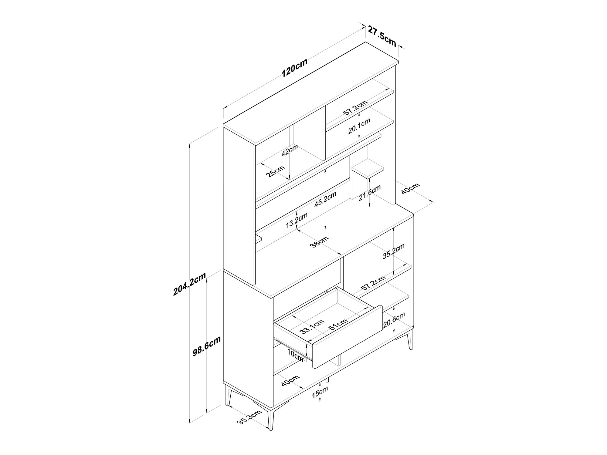 Многофункционална мебел Kailua 2682