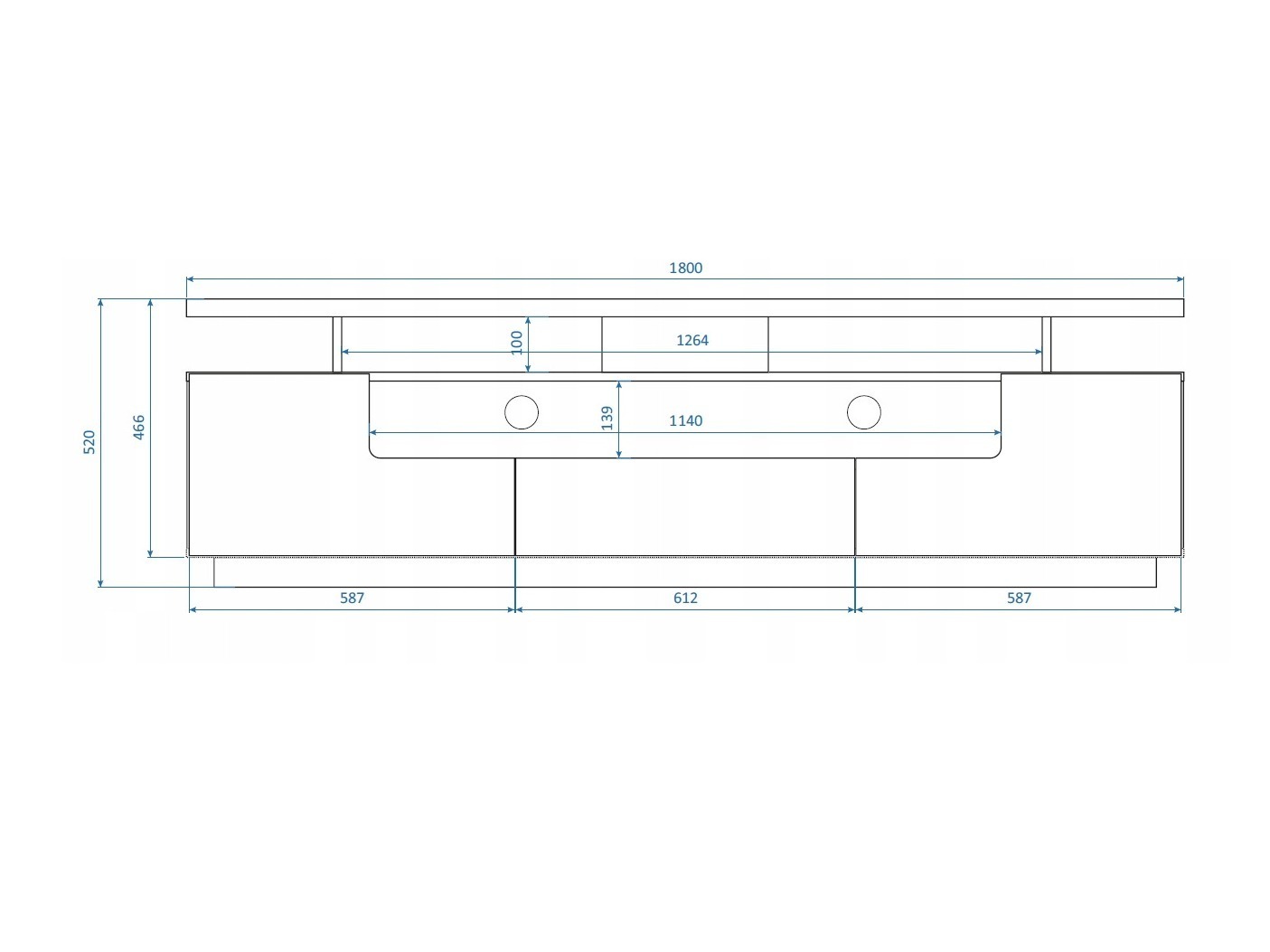 ТВ шкаф Buffalo 175 (Бял гланц)