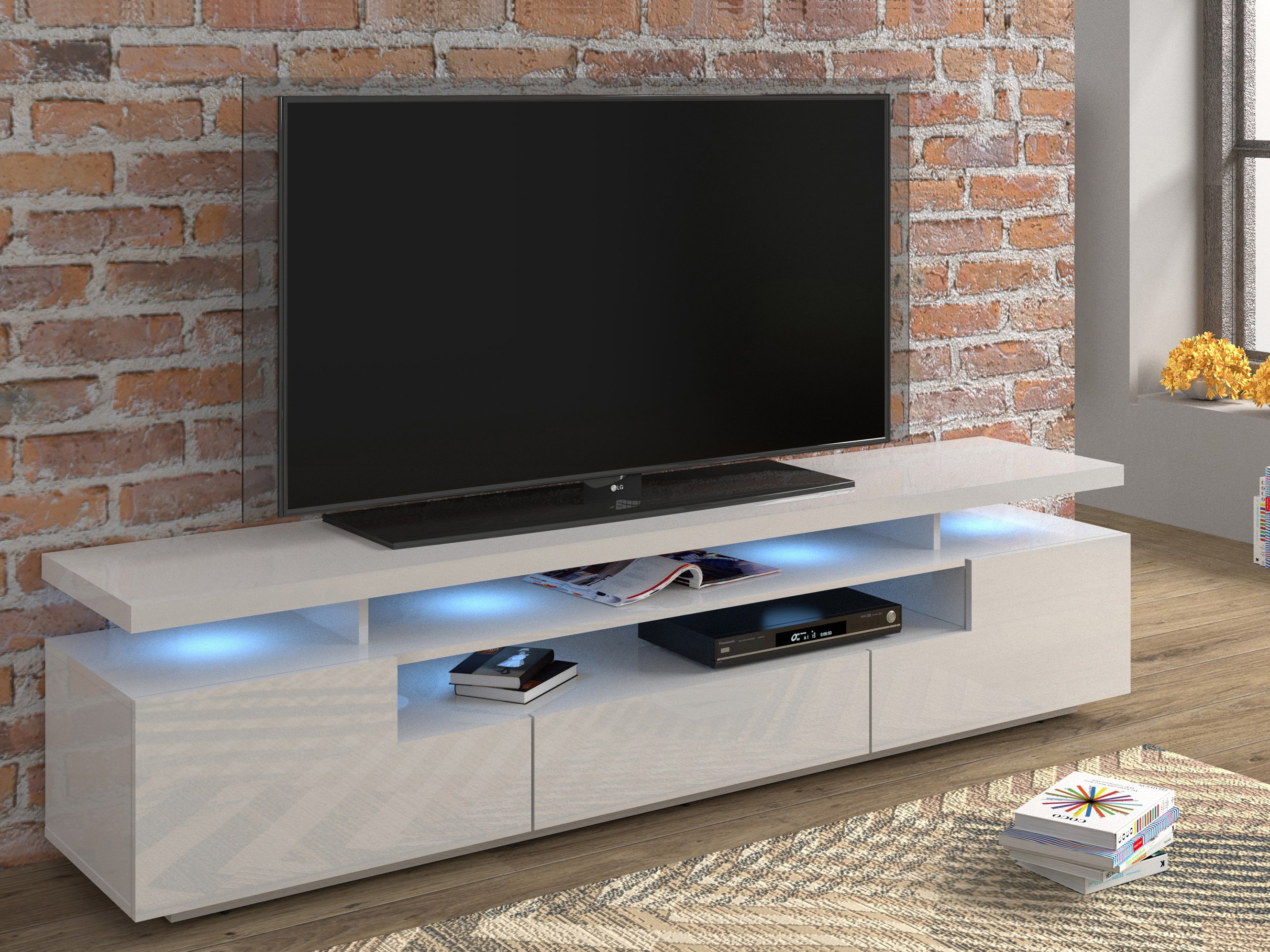 ТВ шкаф Buffalo 175 (Бял гланц)