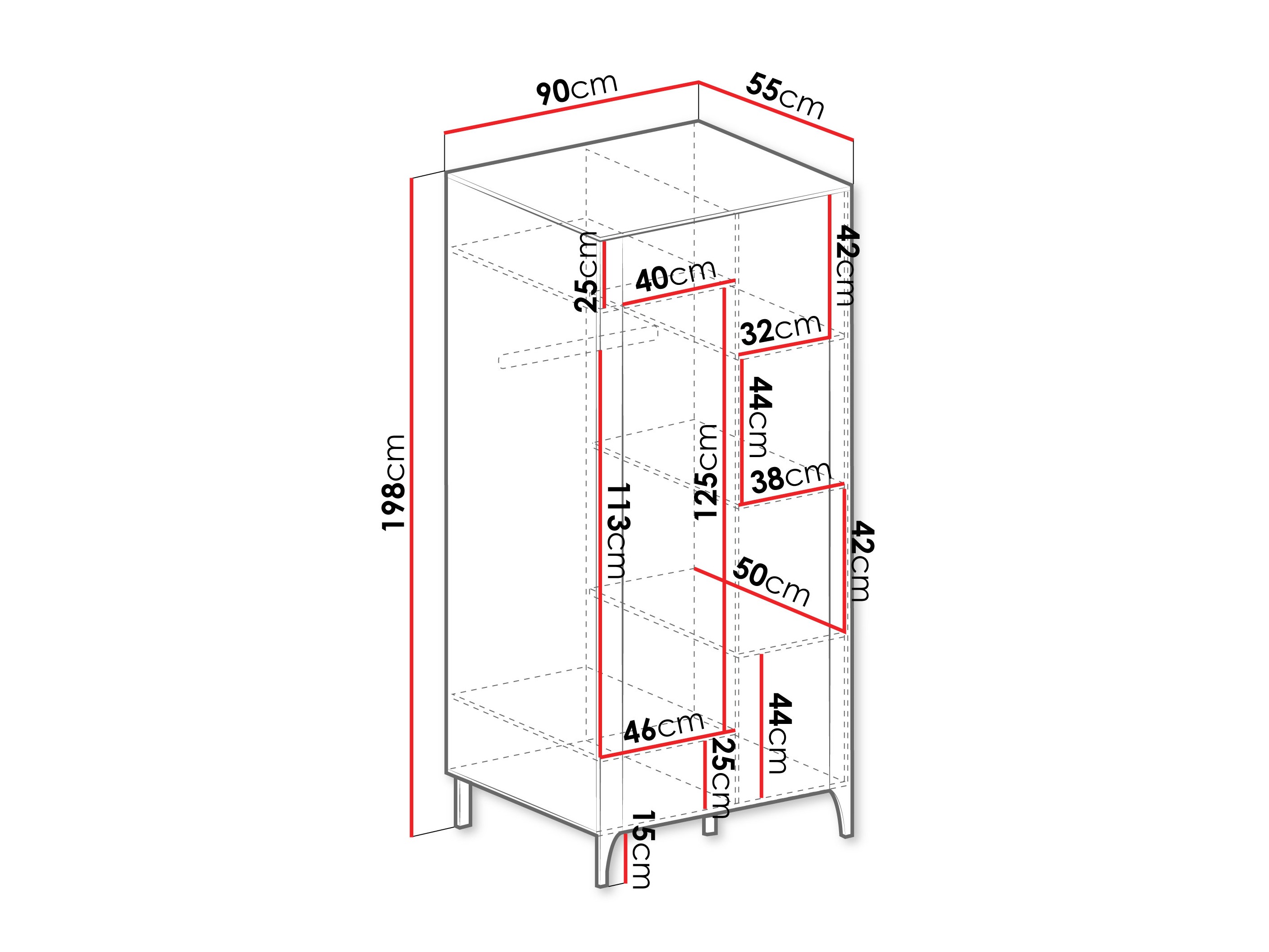 Гардероб Mavtoru 106 (Черен)