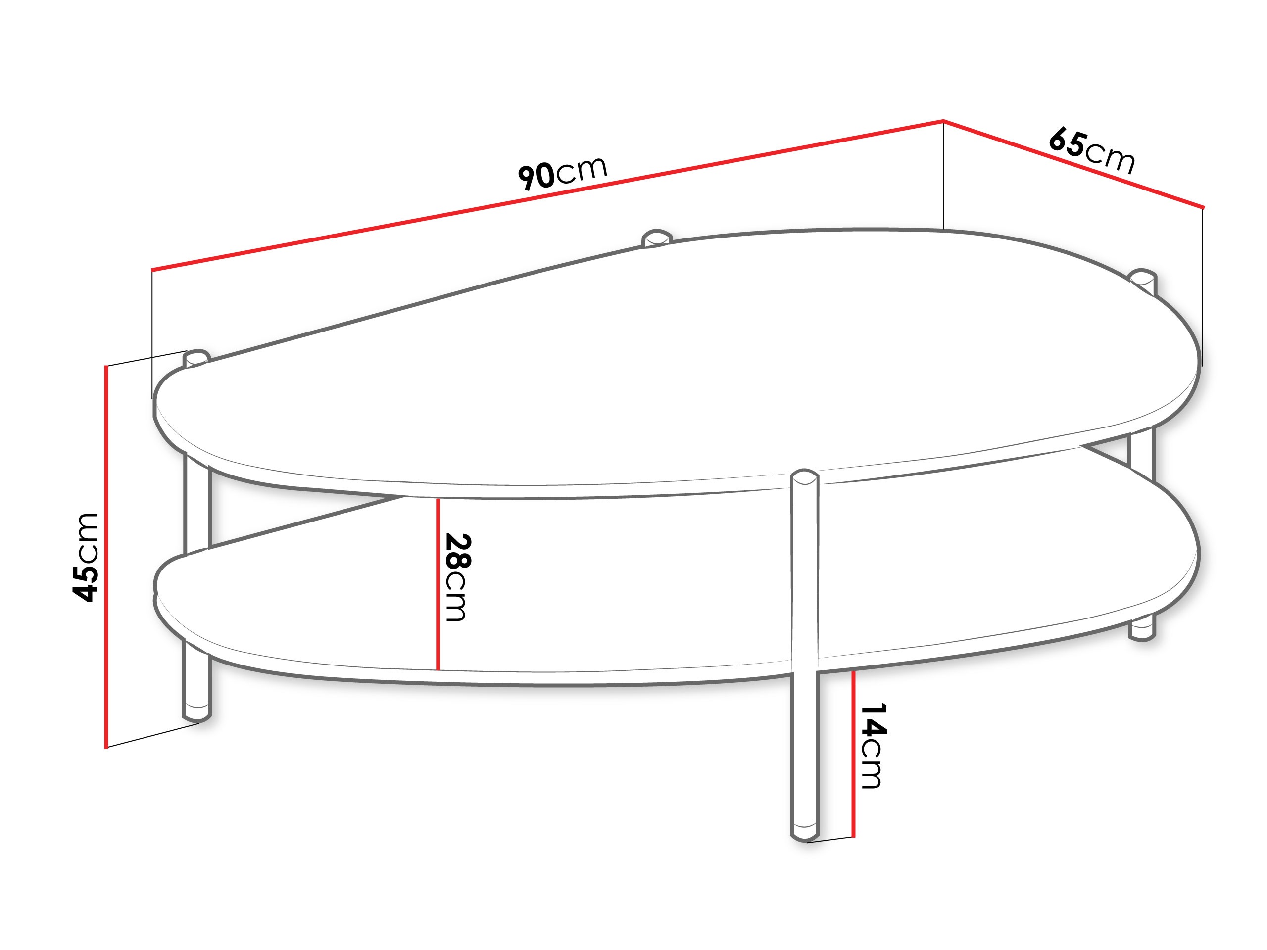 Масичка за кафе Mavtoru 109 (Черен)