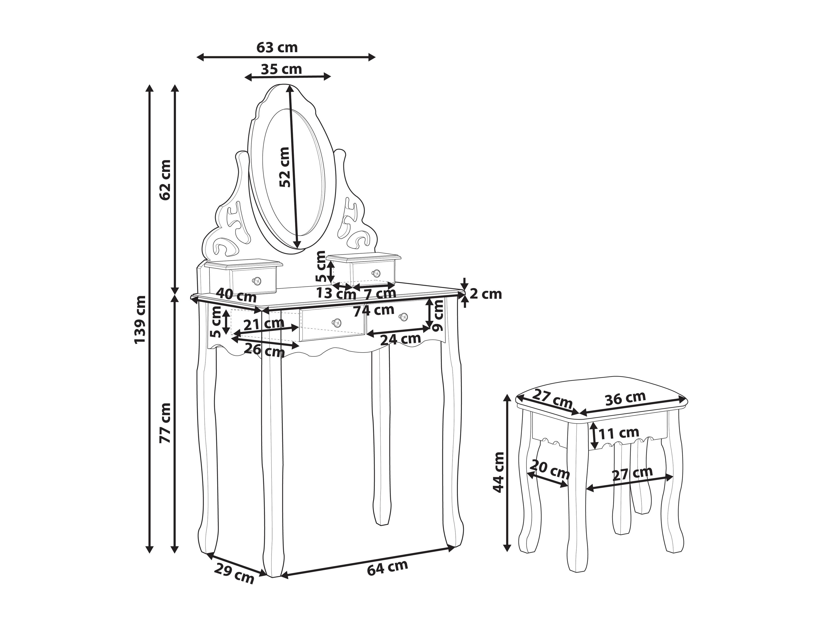 Тоалетка Berwyn 1675