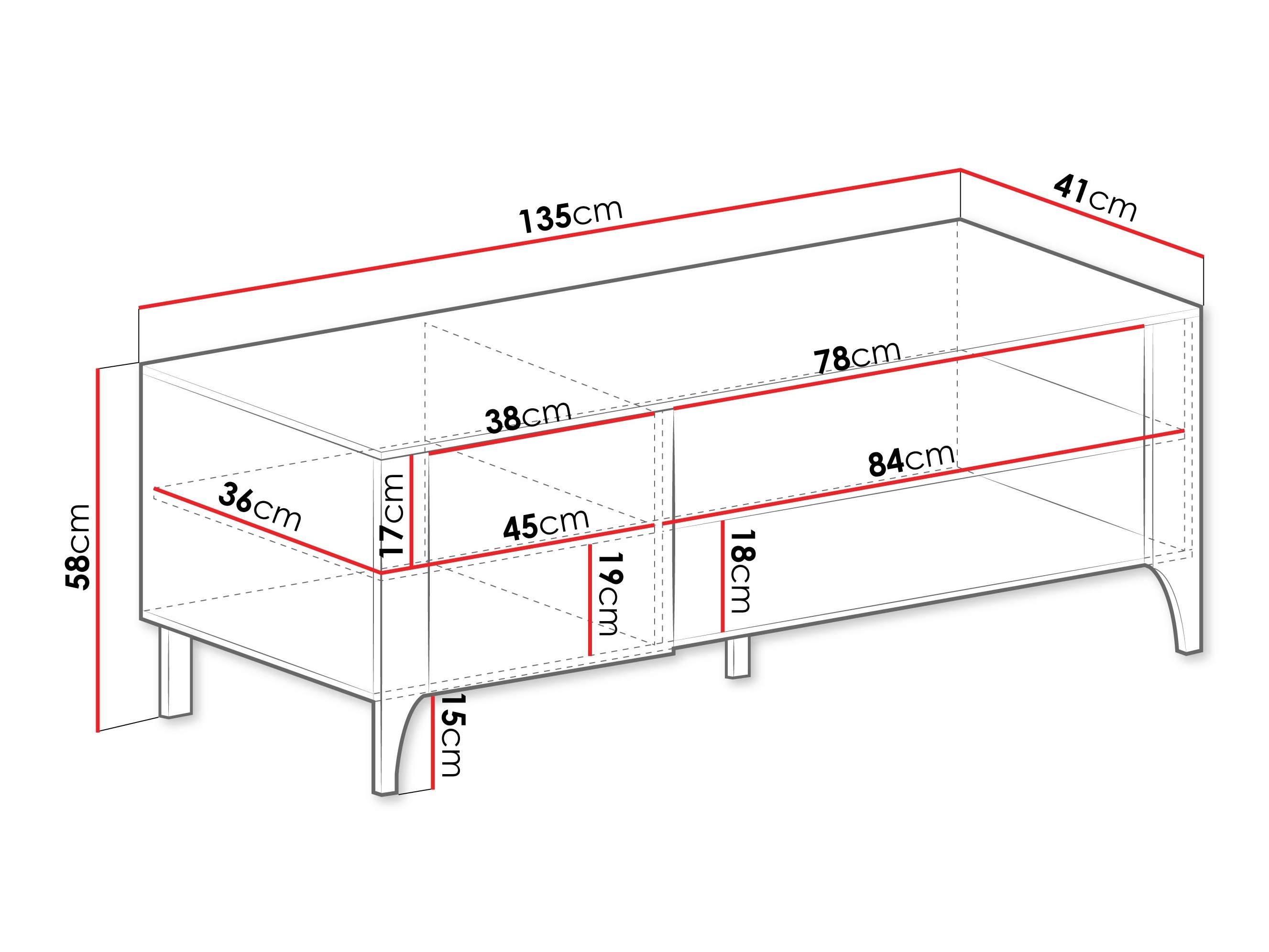 ТВ шкаф Mavtoru 107 (Черен)